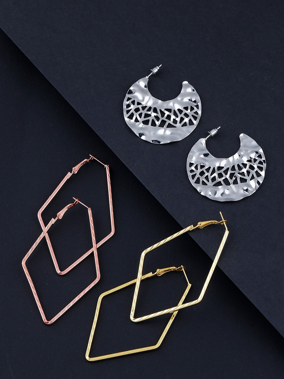 

Silver Shine Multicoloured Classic Studs Earrings, Multi