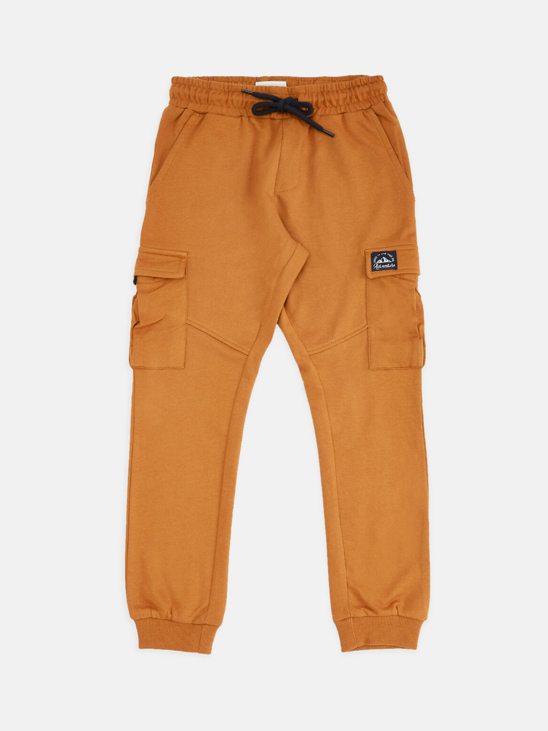 

Pantaloons Junior Boys Brown Solid Cotton Jogger