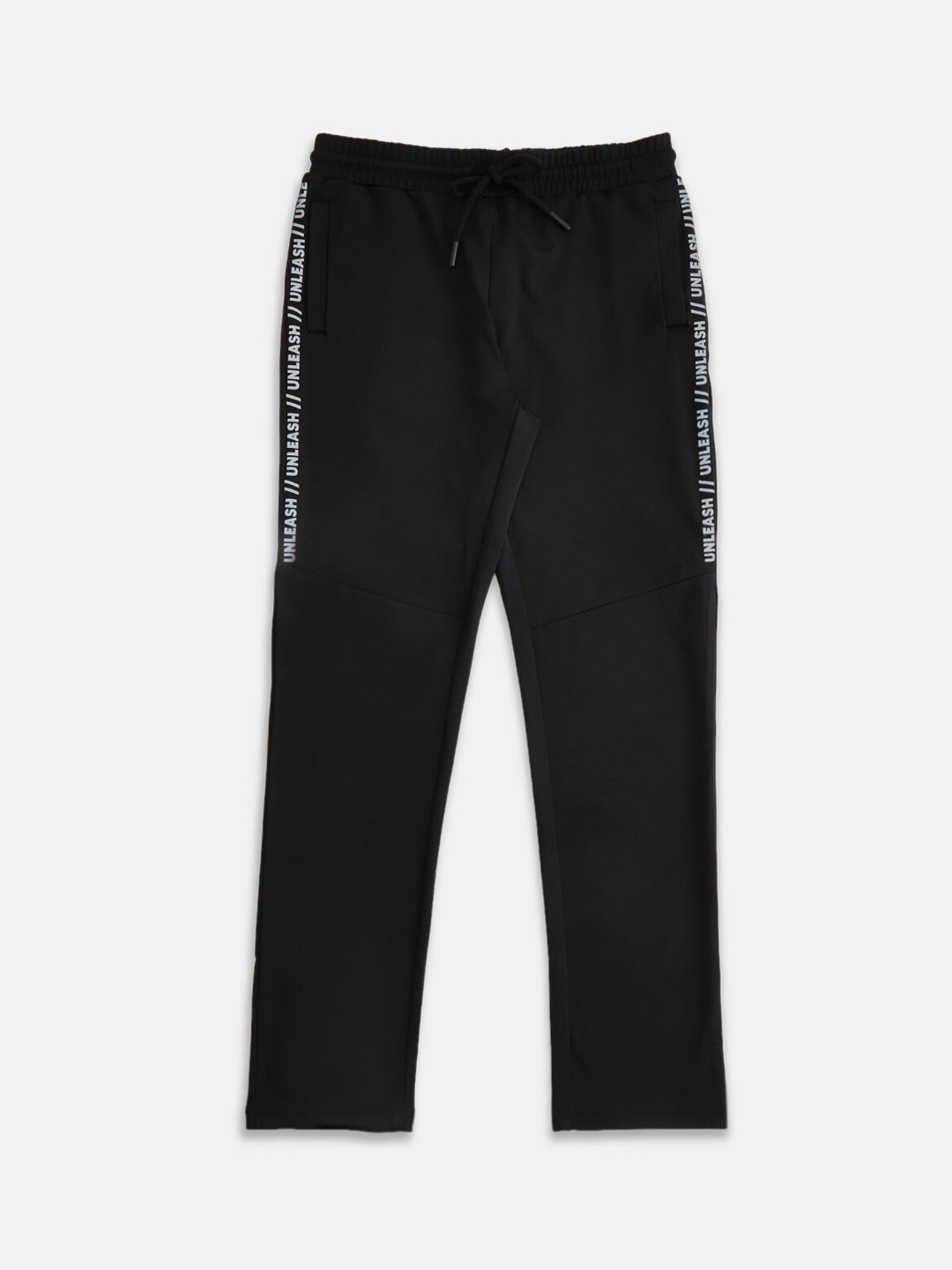 

Pantaloons Junior Boys Black Solid Cotton Track Pants