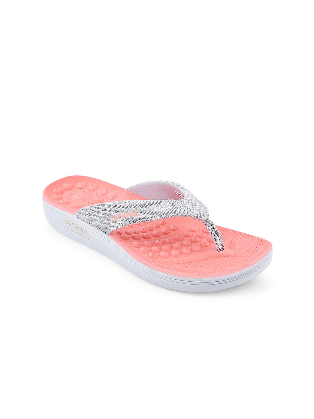 

Campus Women Self Design Thong Flip-Flops, Grey