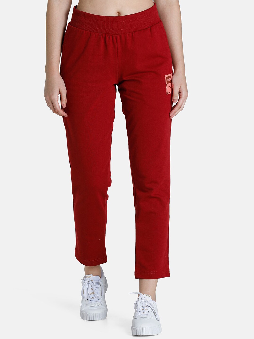 

Puma Women Red Graphic Cotton Track Pant
