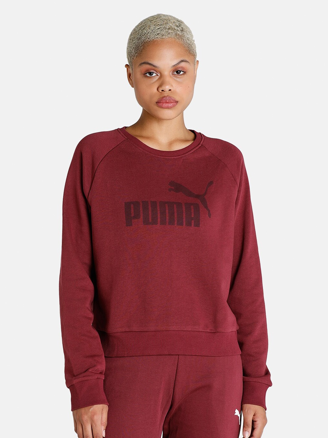 

Puma Women Burgundy Classic No.1 Logo Crew Sweatshirt