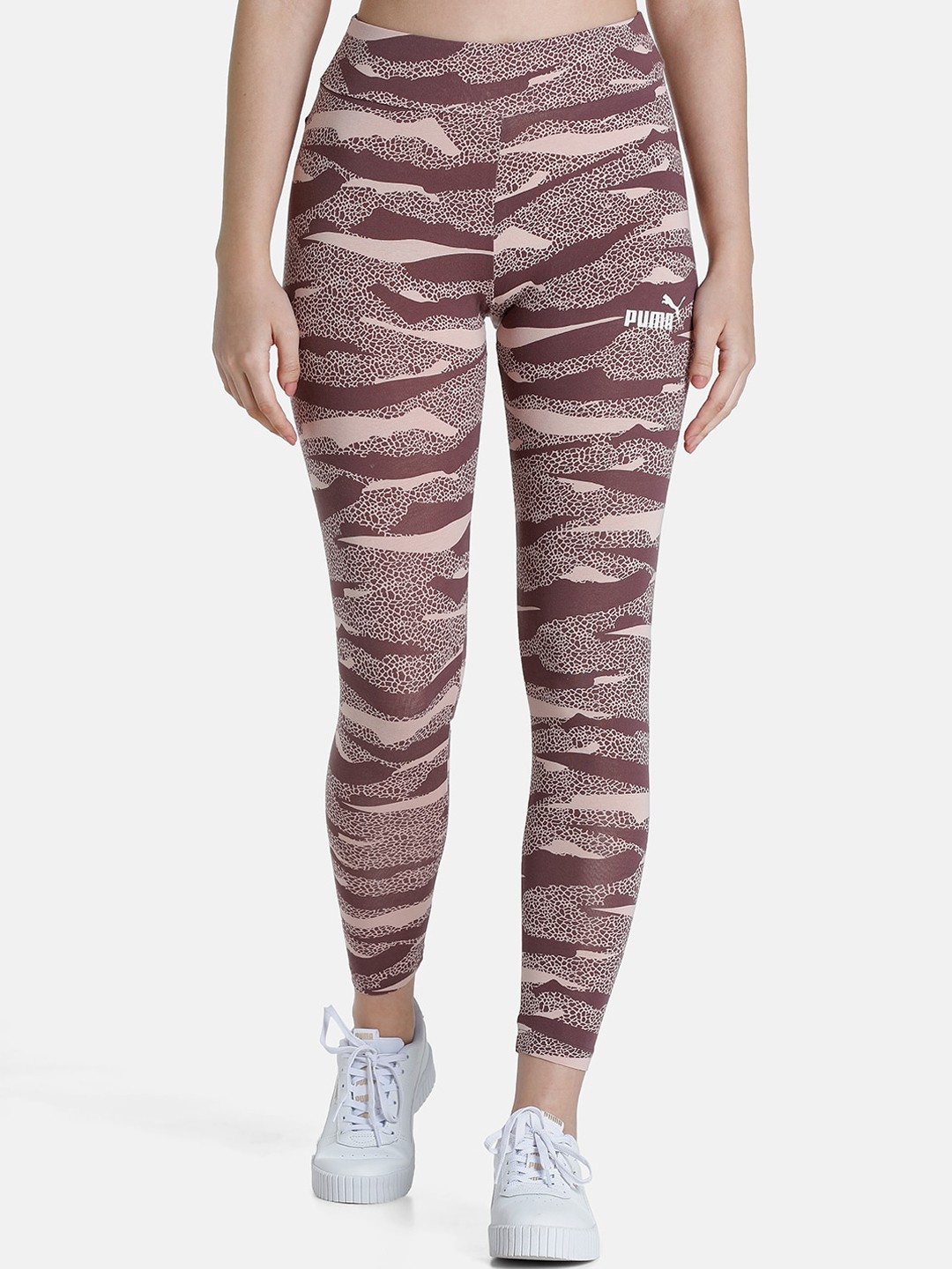 

Puma Women Purple Printed Ankle-Length Antimicrobial Tights