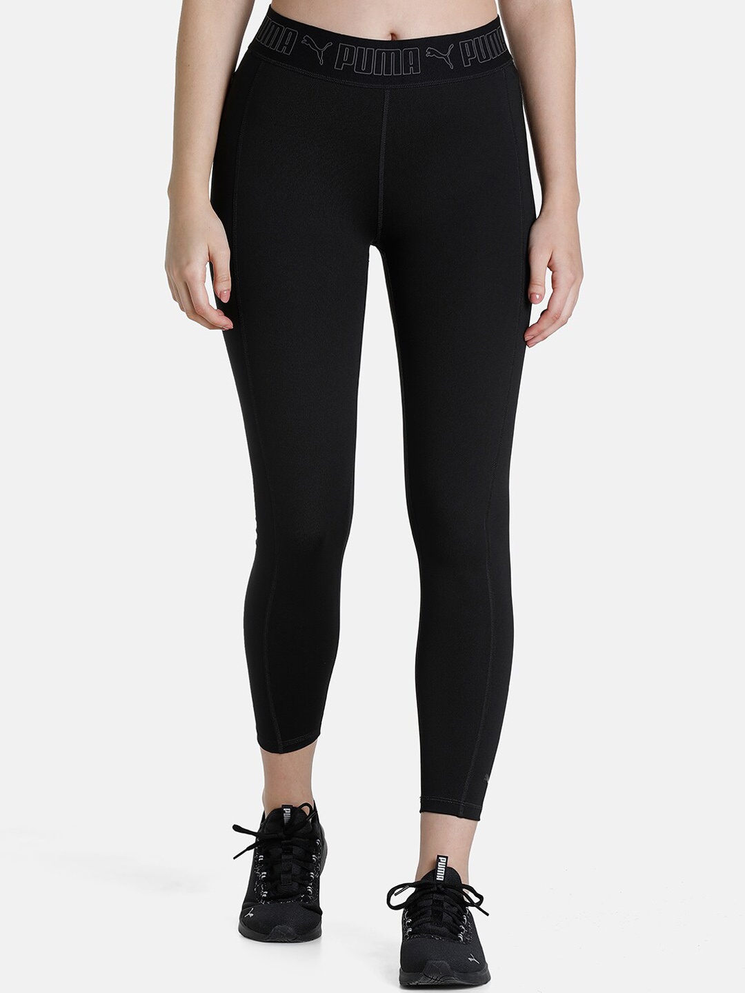 

Puma Women Black Elastic 7 8 Training Slim Tights