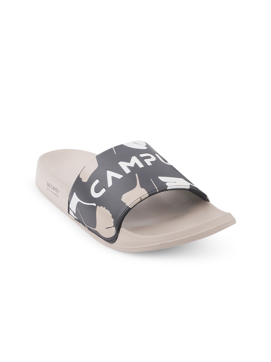 

Campus Men Printed Sliders, Beige