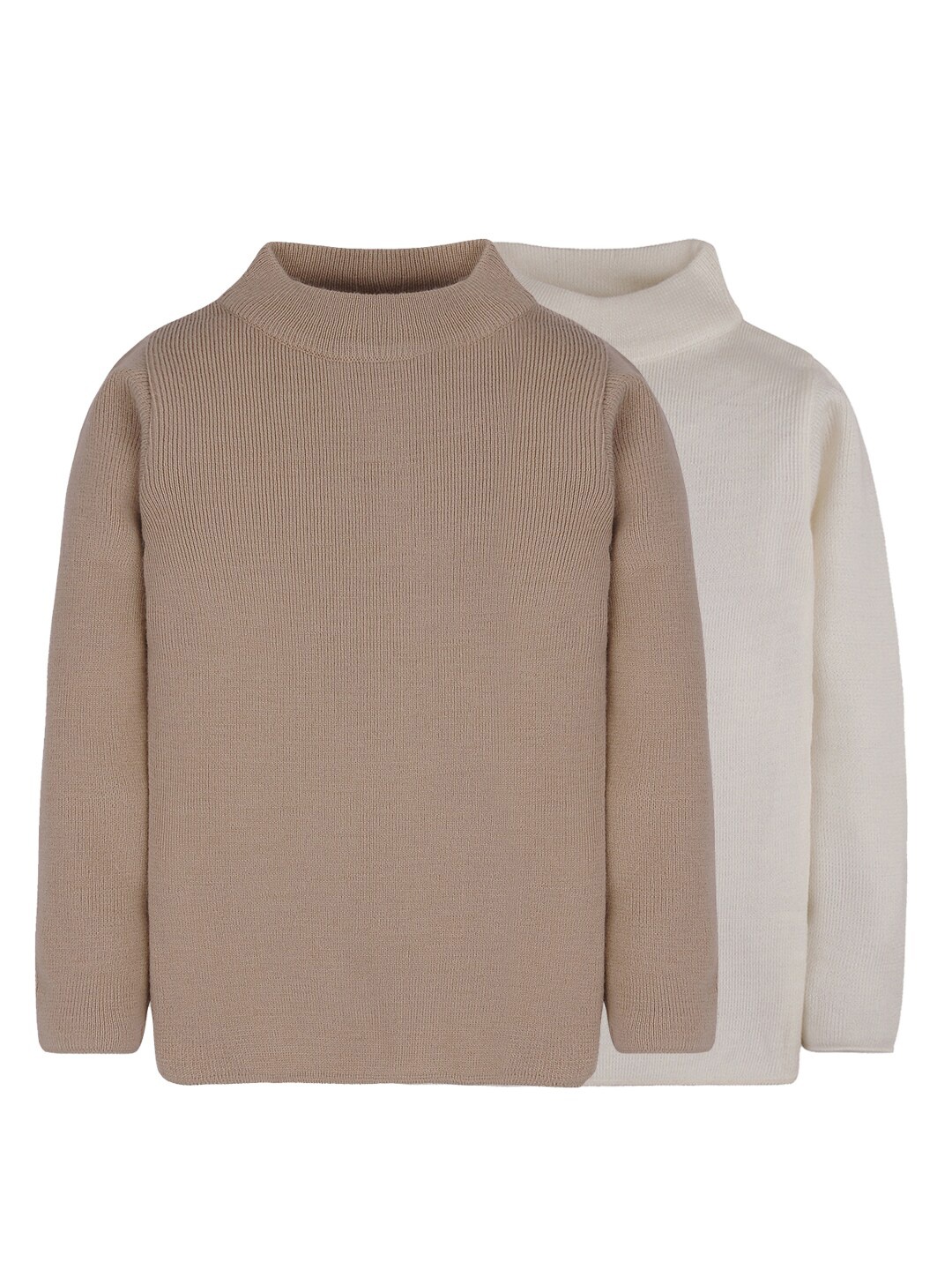 

RVK Pack of 2 Unisex Kids Beige & Off White Pullover