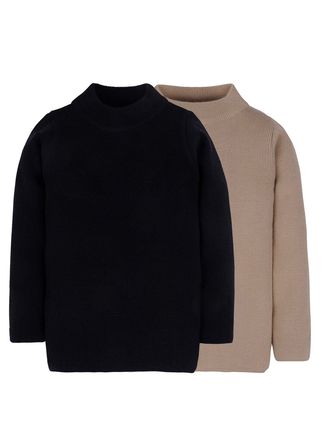 

RVK Pack of 2 Unisex Kids Beige & Black Pullover