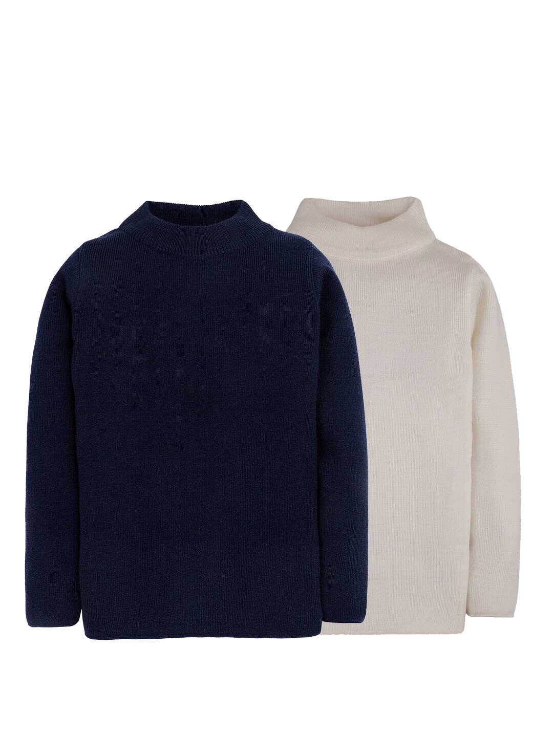 

RVK Pack of 2 Unisex Kids Off White & Navy Blue Pullover