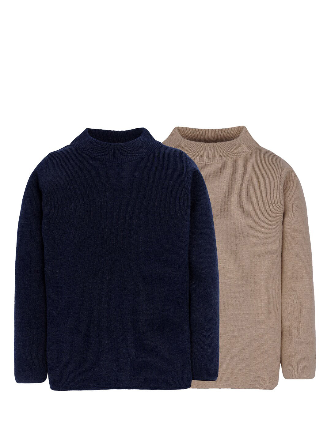 

RVK Pack of 2 Unisex Kids Navy Blue & Beige Pullover