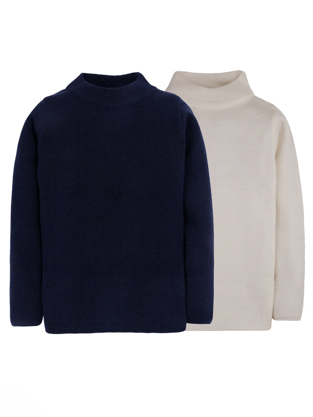

RVK Pack of 2 Unisex Kids Off White & Navy Blue Pullover