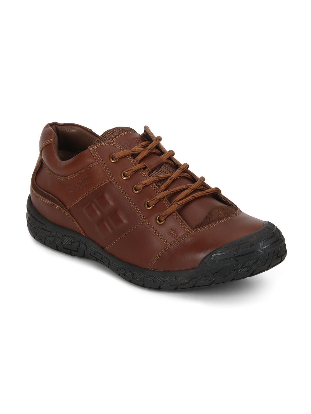 

Red Chief Men Solid Leather Lace-Ups Sneakers, Brown