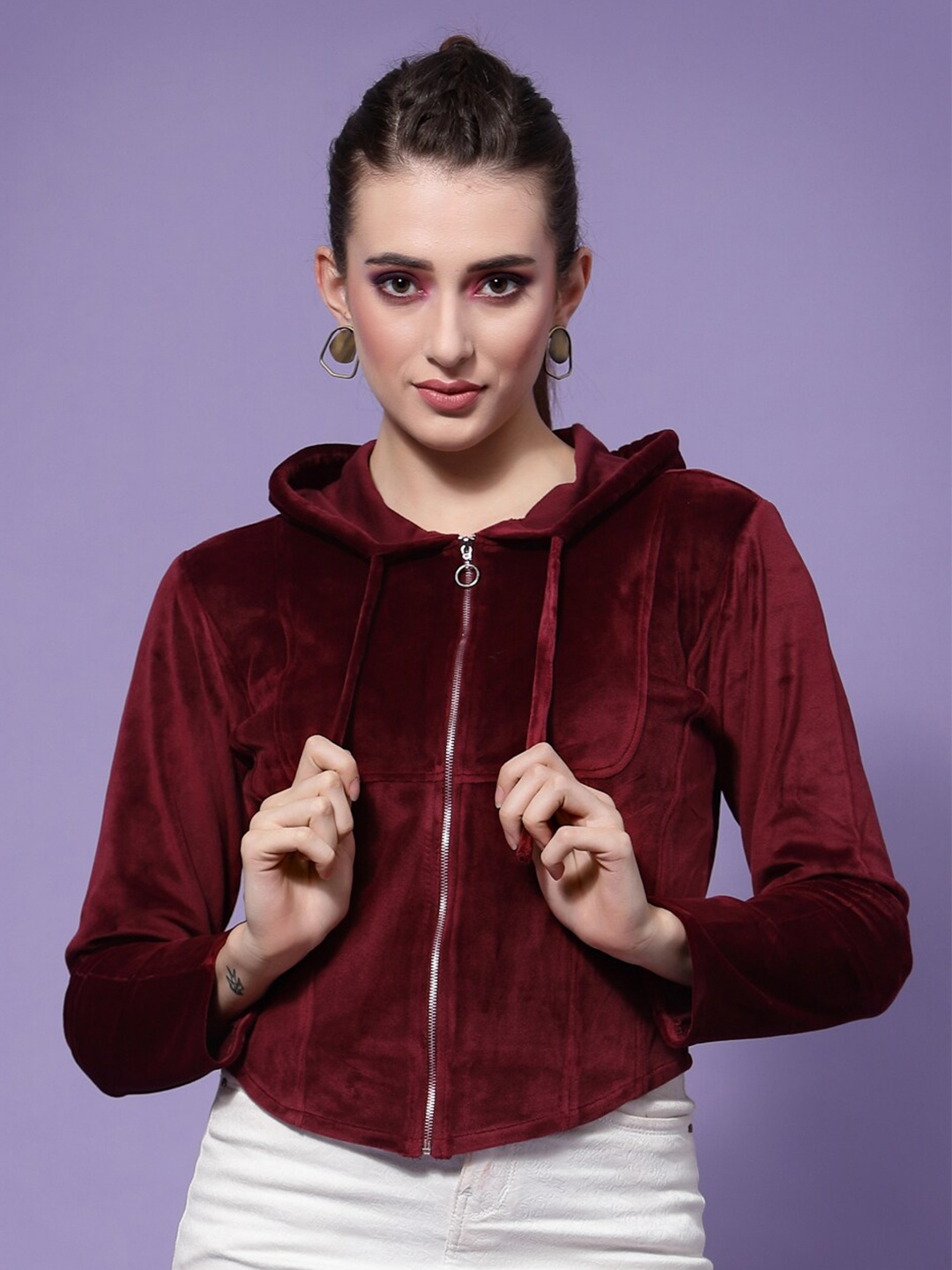 

Athena Women Hooded Sweatshirt, Burgundy