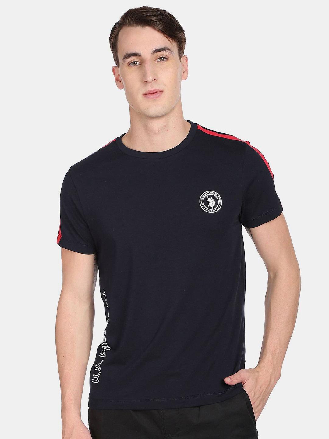 

U S Polo Assn Men Navy Blue T-shirt