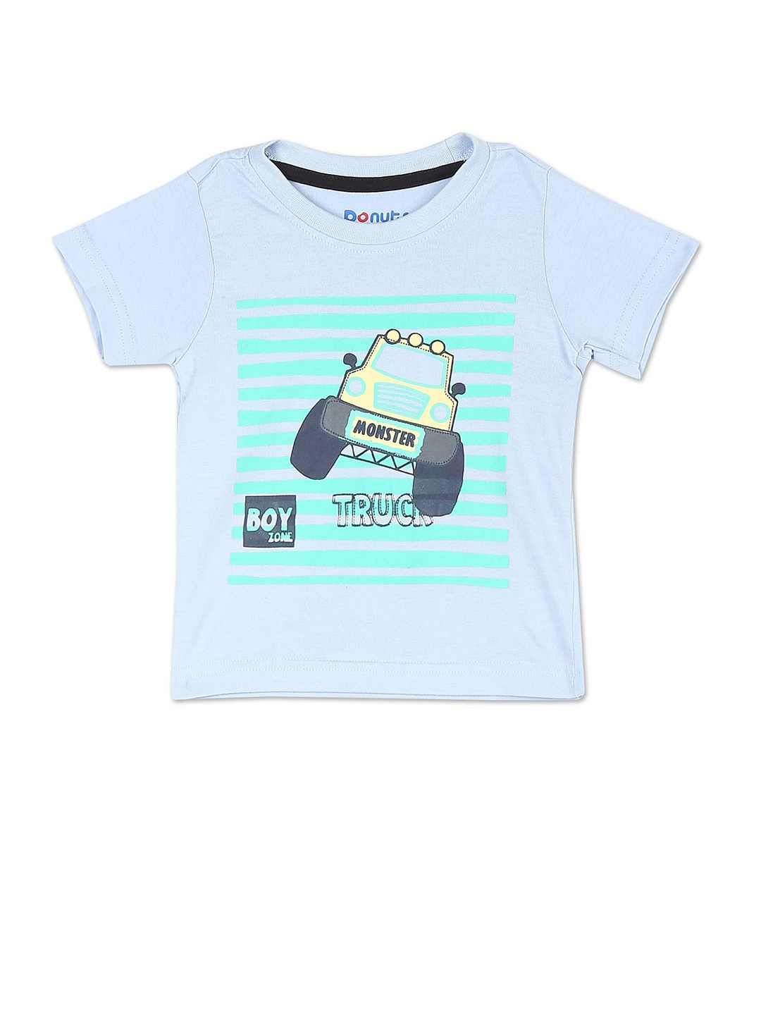 

Donuts Boys Blue Graphic Printed Cotton T-shirt