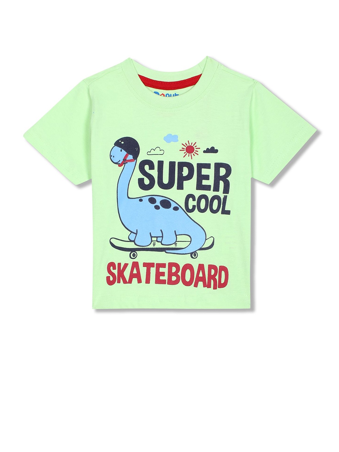 

Donuts Boys Green Graphic Printed Cotton T-shirt