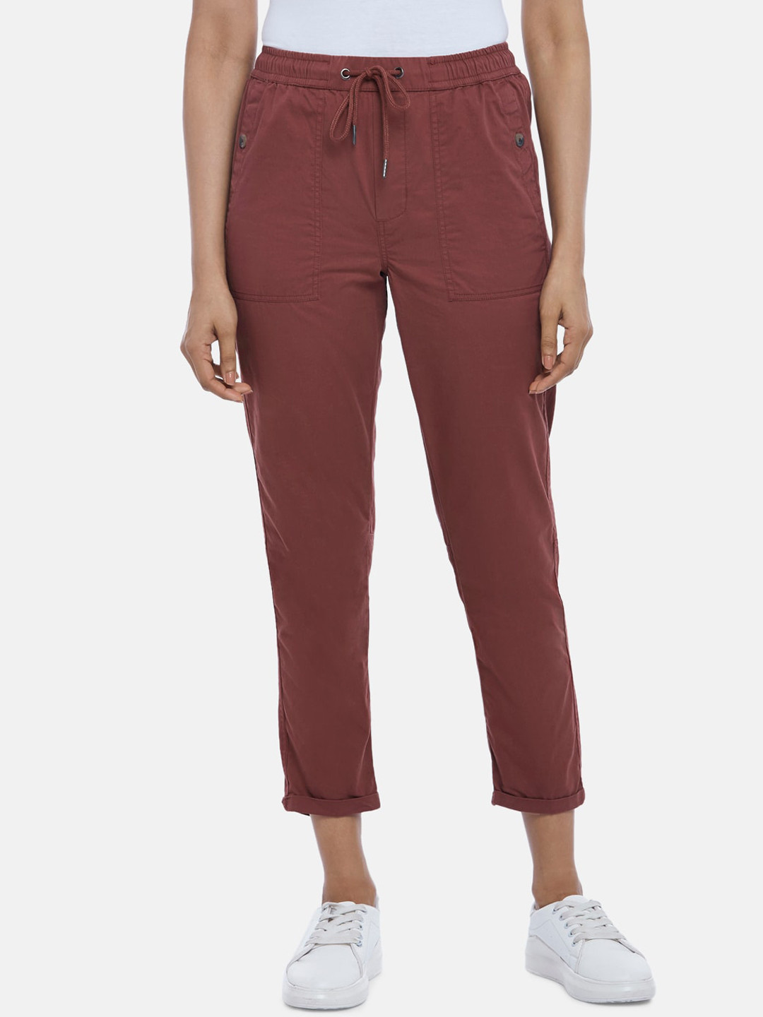 

Honey by Pantaloons Women Brown Solid Trouser