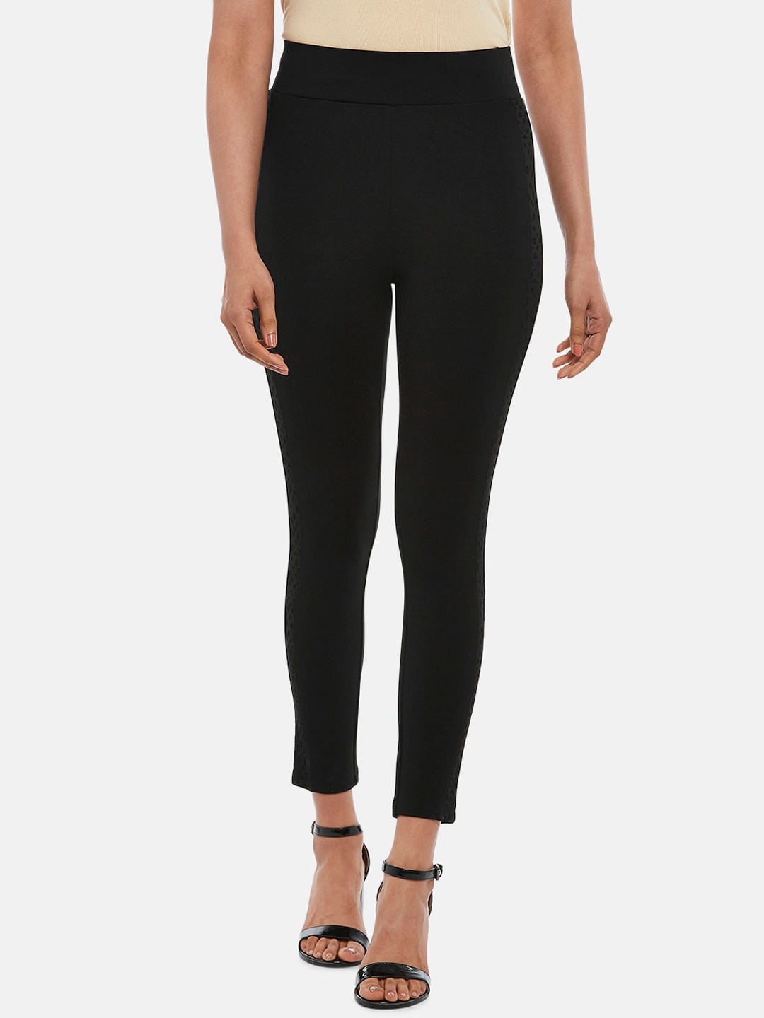 

People Women Black High-Rise Trousers