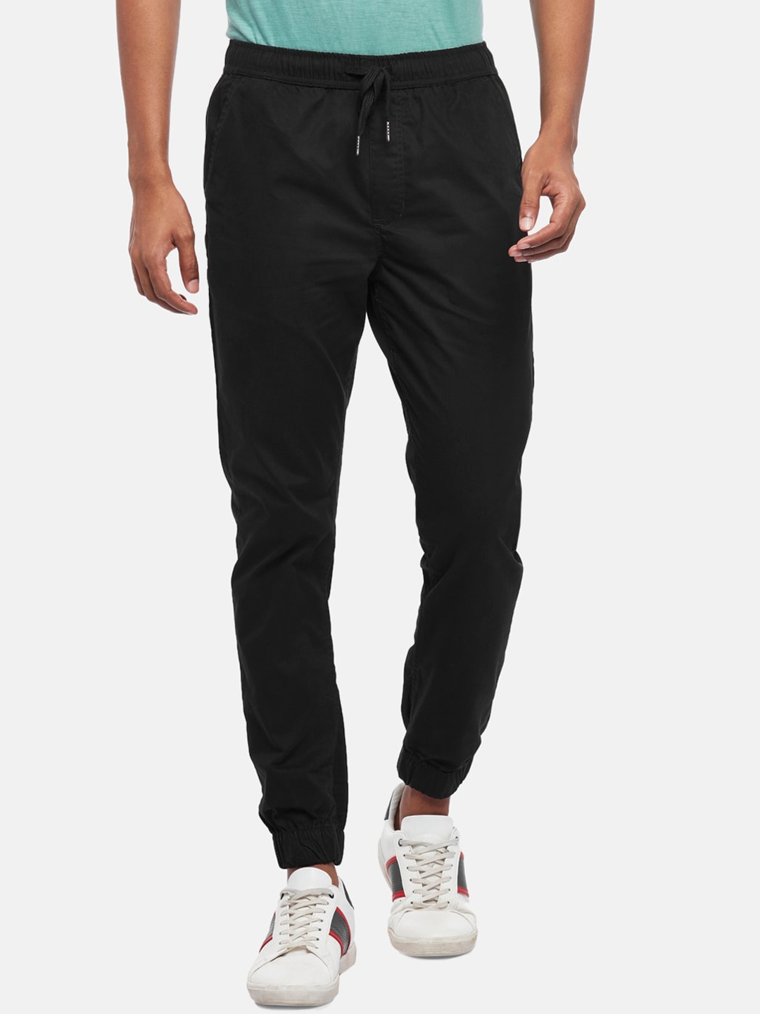 

Urban Ranger by pantaloons Men Black Slim Fit Joggers Trouser