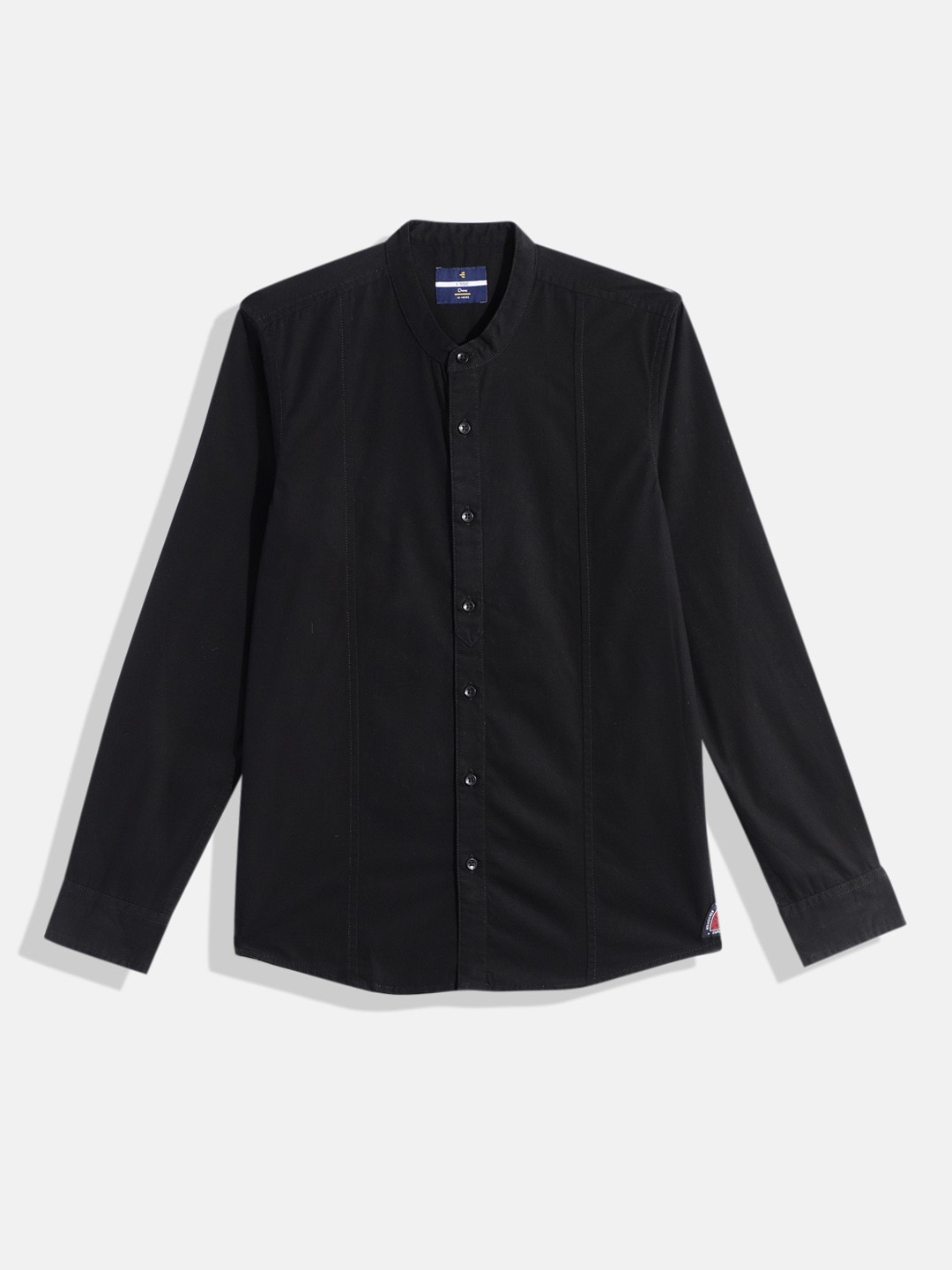 

IVOC Boys Black Solid Pure Cotton Slim Fit Casual Shirt
