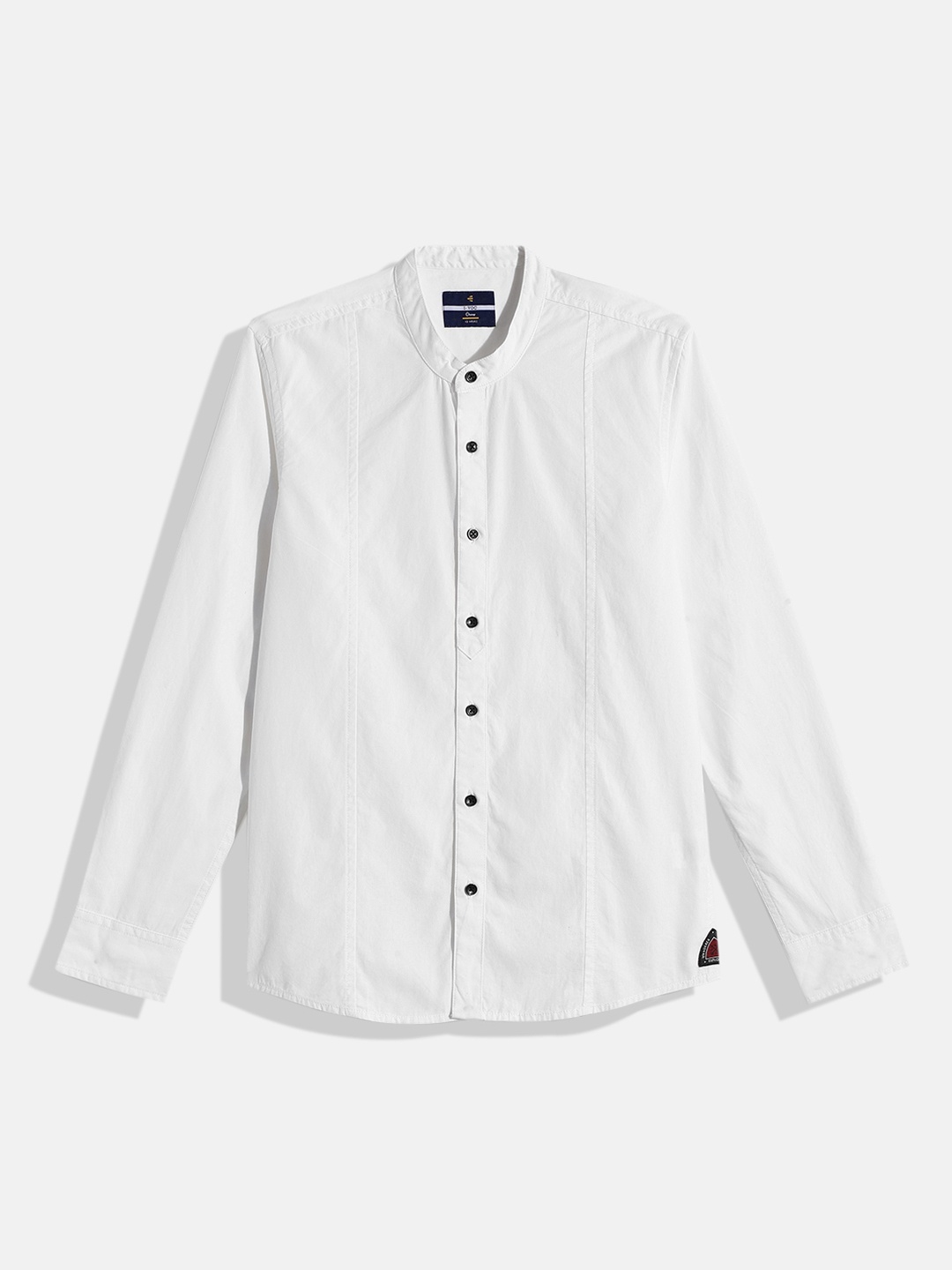 

IVOC Boys White Solid Pure Cotton Slim Fit Casual Shirt