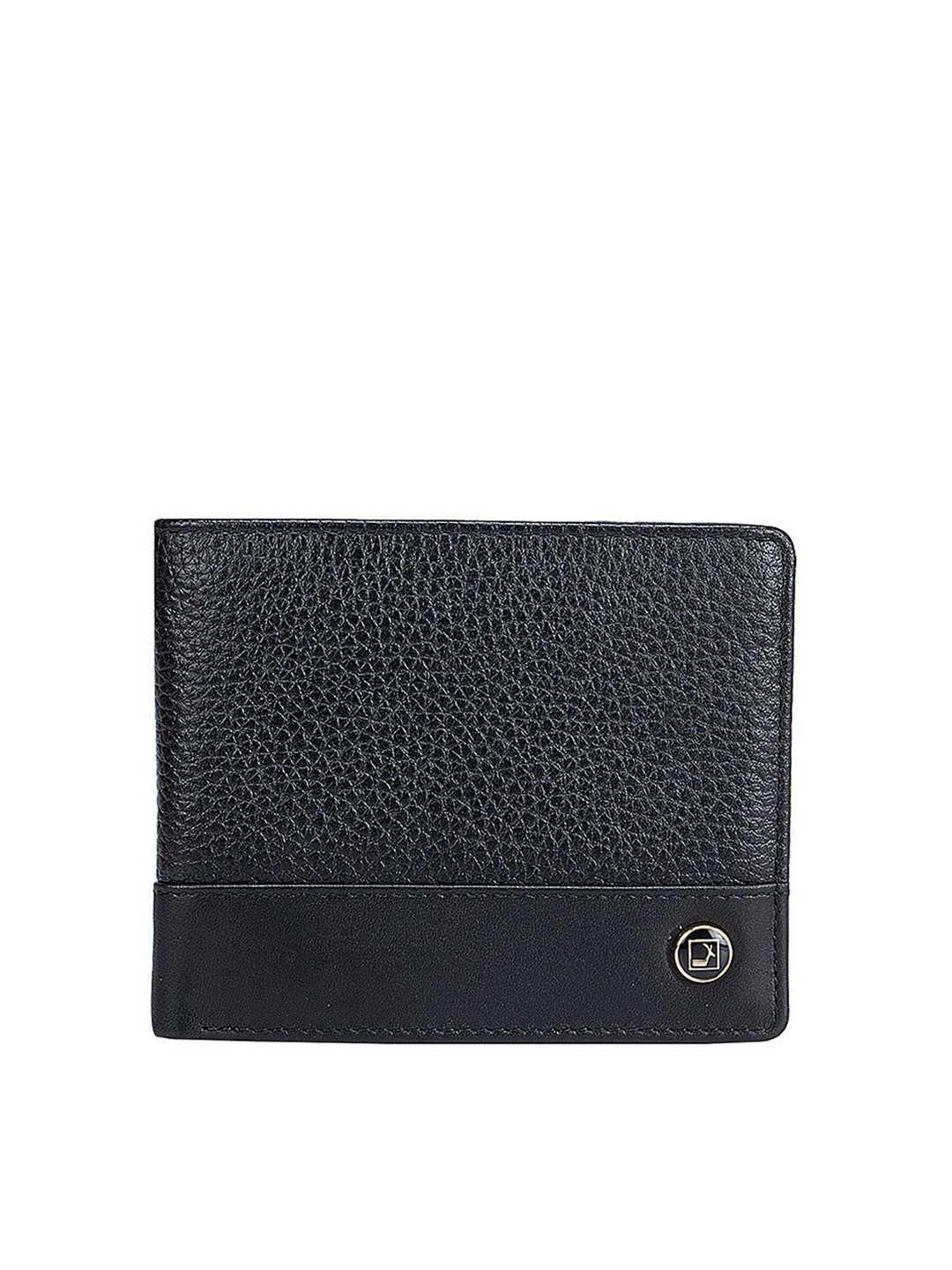 

Da Milano Men Two Fold Leather Wallet, Black