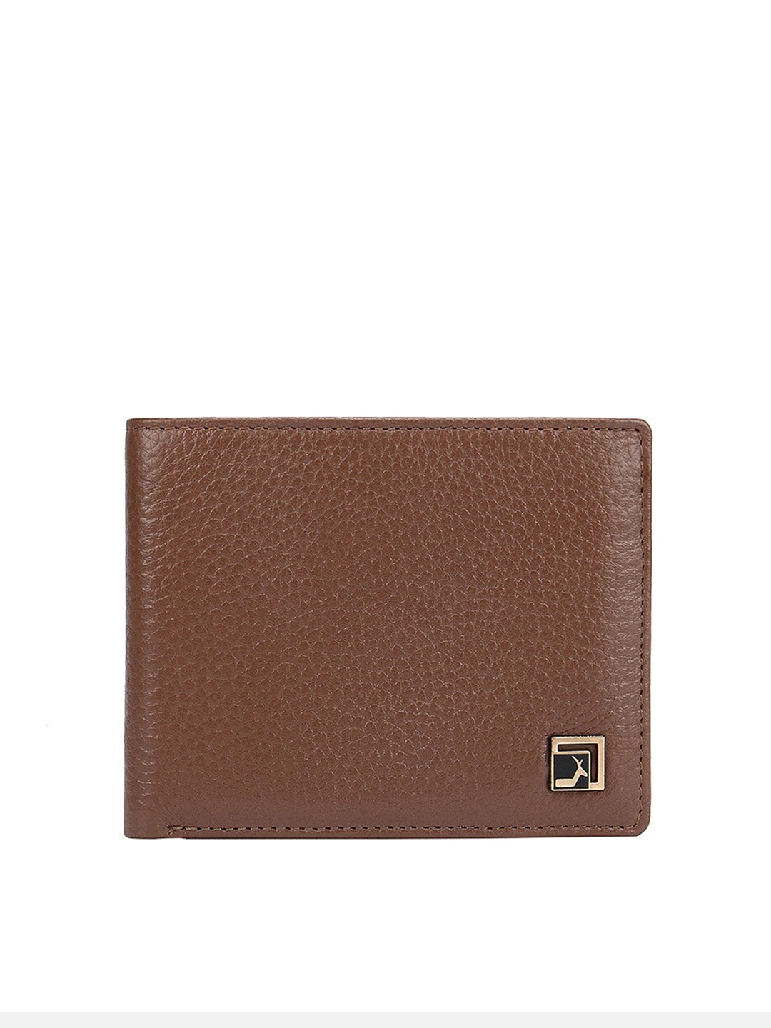 

Da Milano Men Textured Leather Two Fold Wallet, Brown