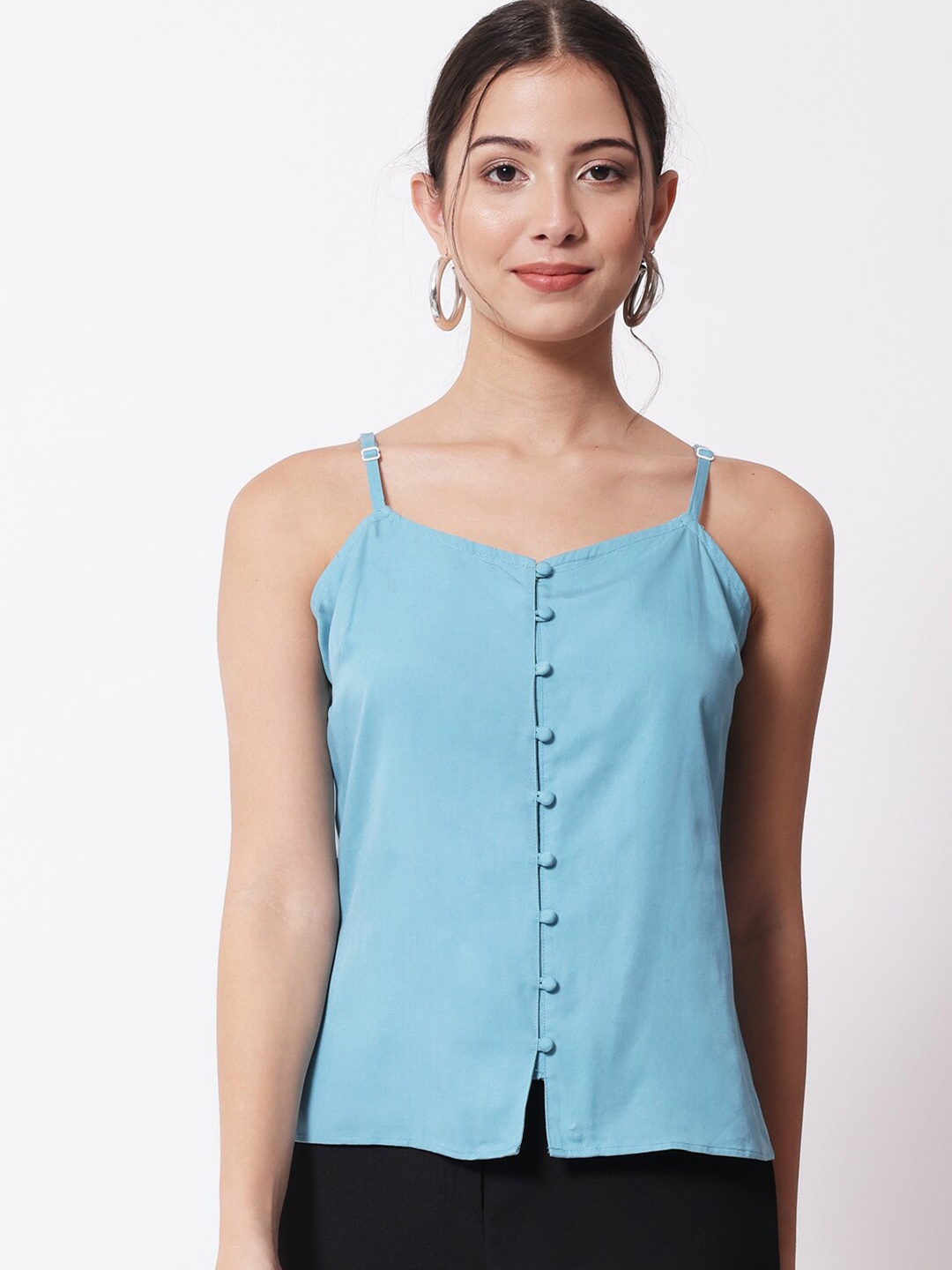 

CHARMGAL Blue Tank Crop Top