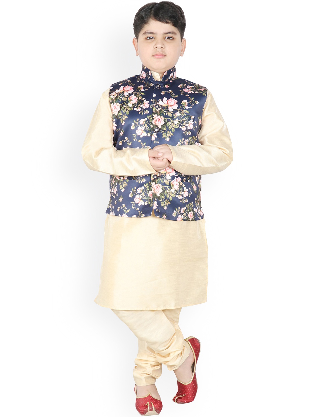 

SG YUVRAJ Boys Kurta with Pyjamas & Nehru Jacket, Beige