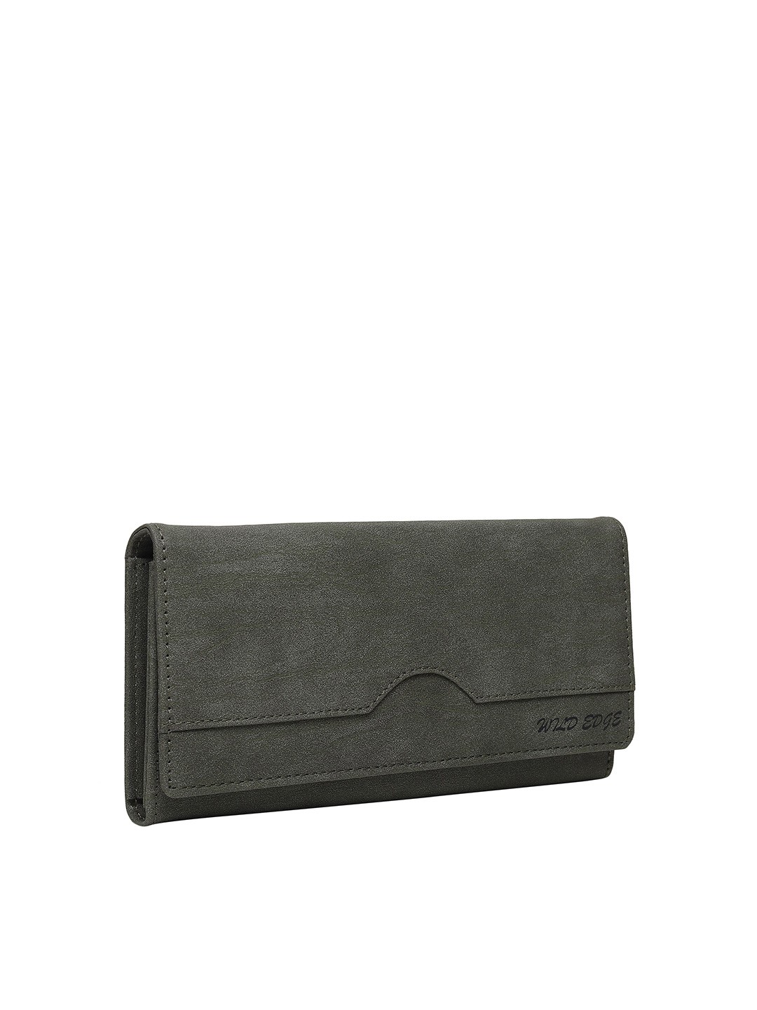 

WILD EDGE Women Green Solid Leather Purse Clutch