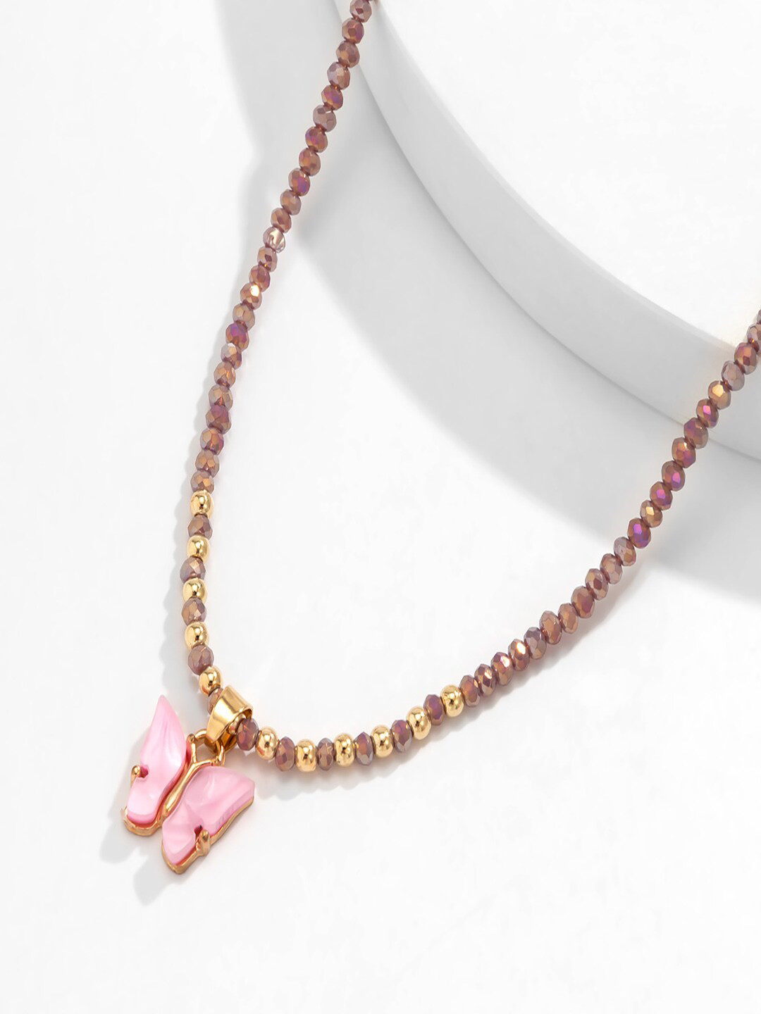 

AQUASTREET Gold-Toned & Pink Gold-Plated Necklace