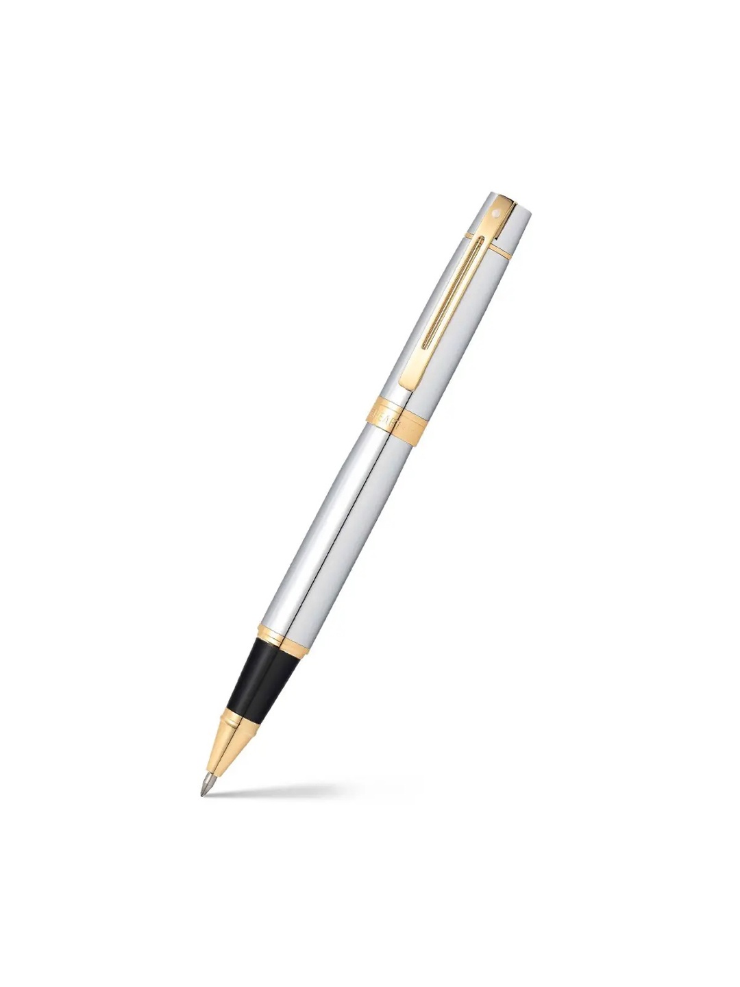 

Sheaffer Chrome Toned With Gold Toned Trim E9342 Gift300 Rollerball Pen, Silver