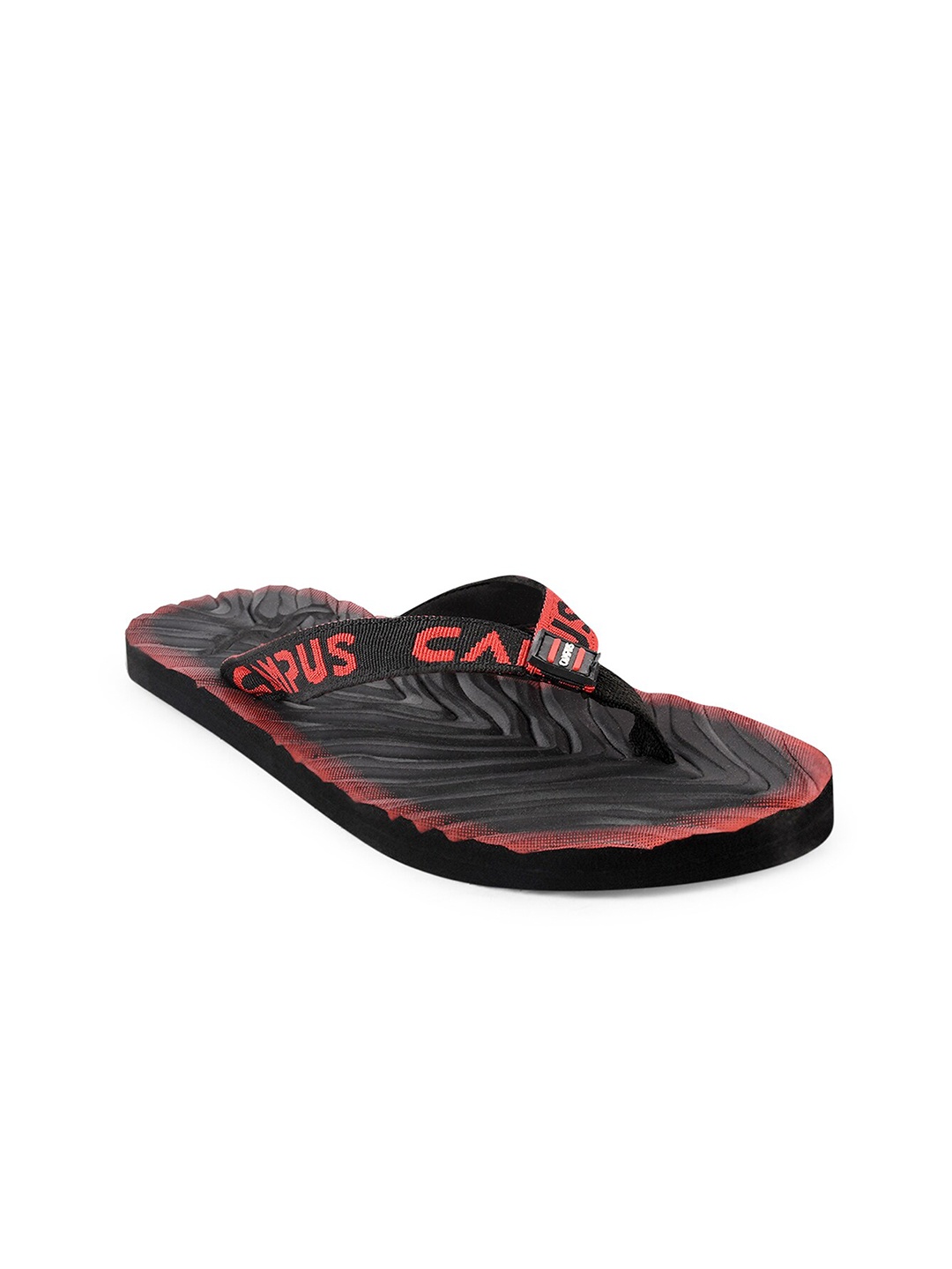 

Campus Men Printed Thong Flip-Flops, Black