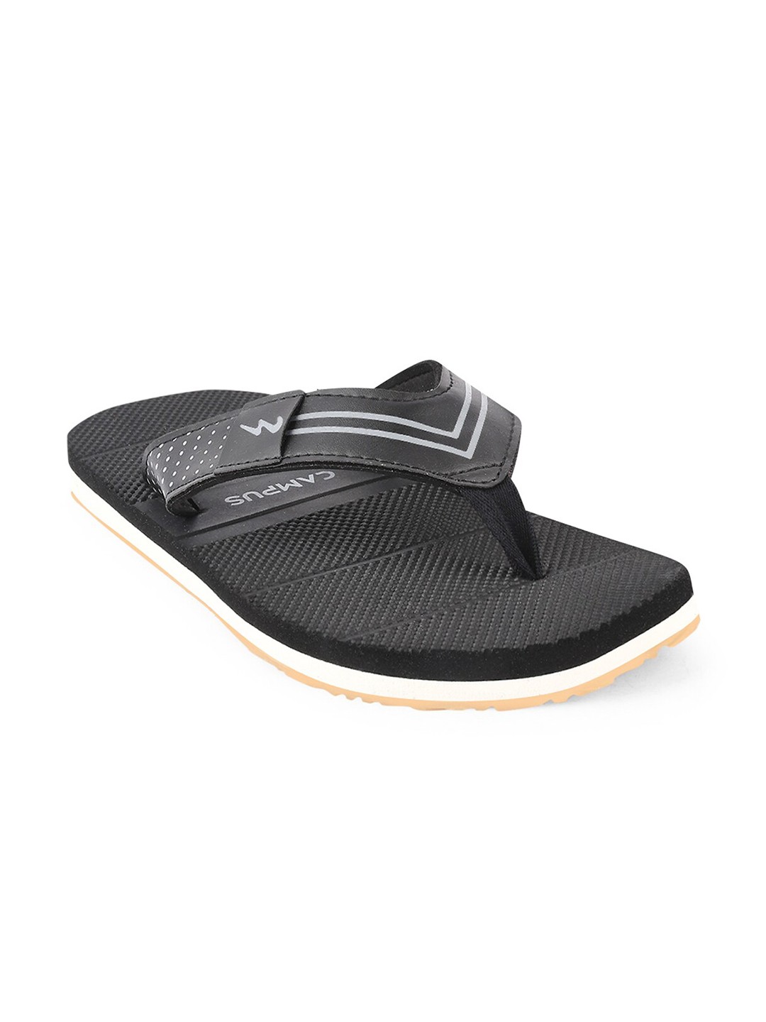 

Campus Men Thong Flip-Flops, Black