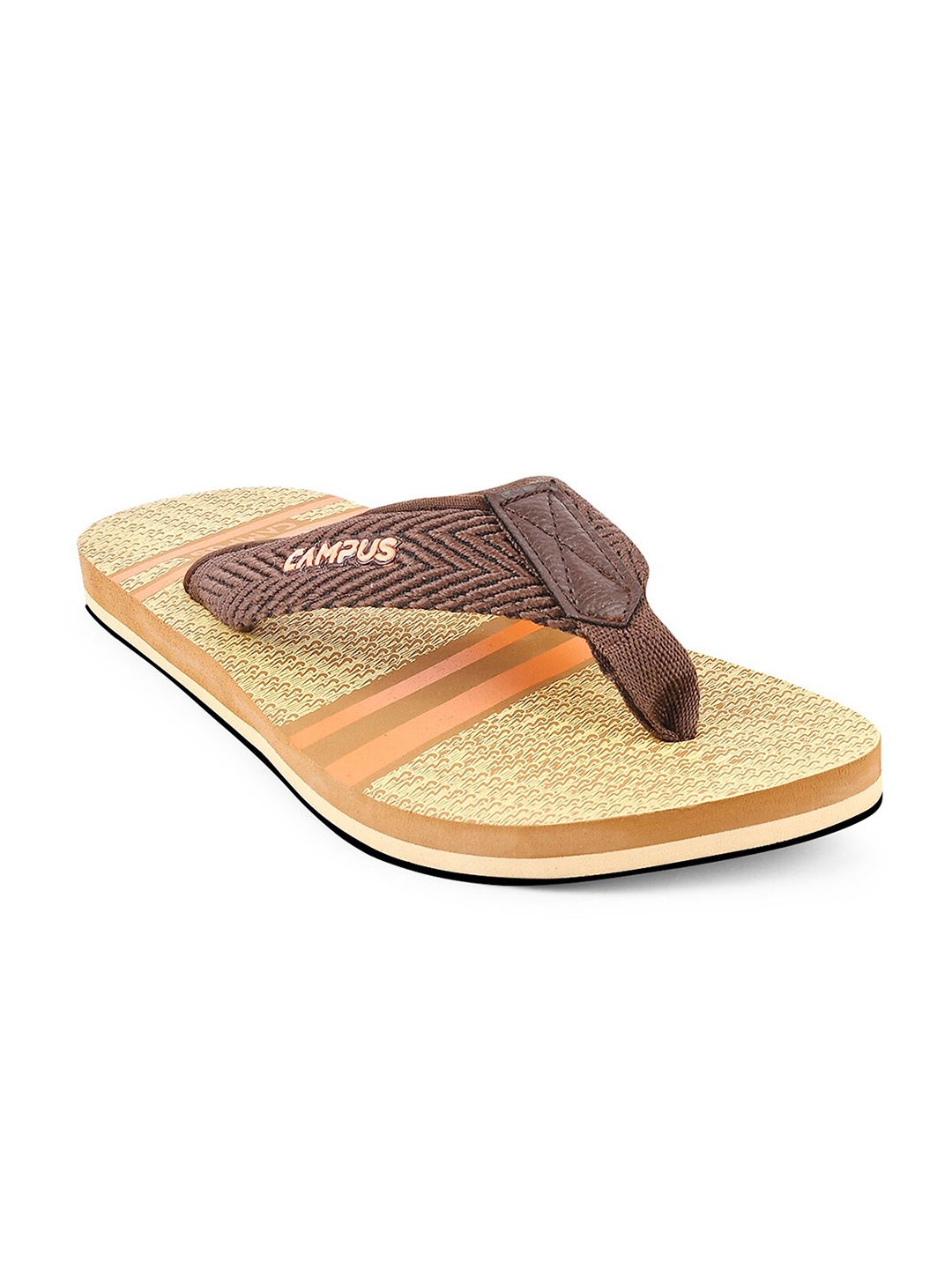 

Campus Men Printed Thong Flip-Flops, Tan