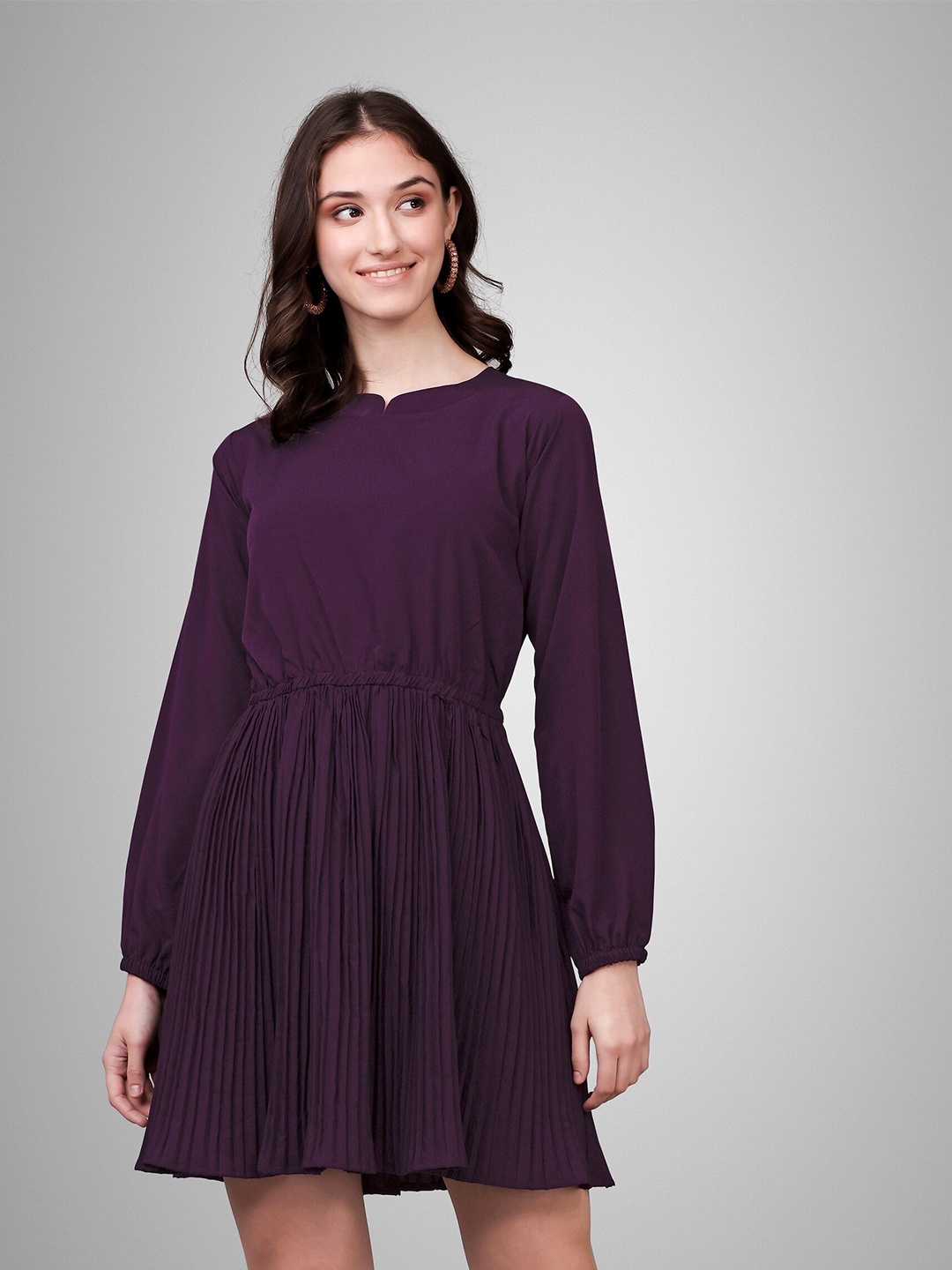 

Sarvayog Fashion Purple Georgette Dress