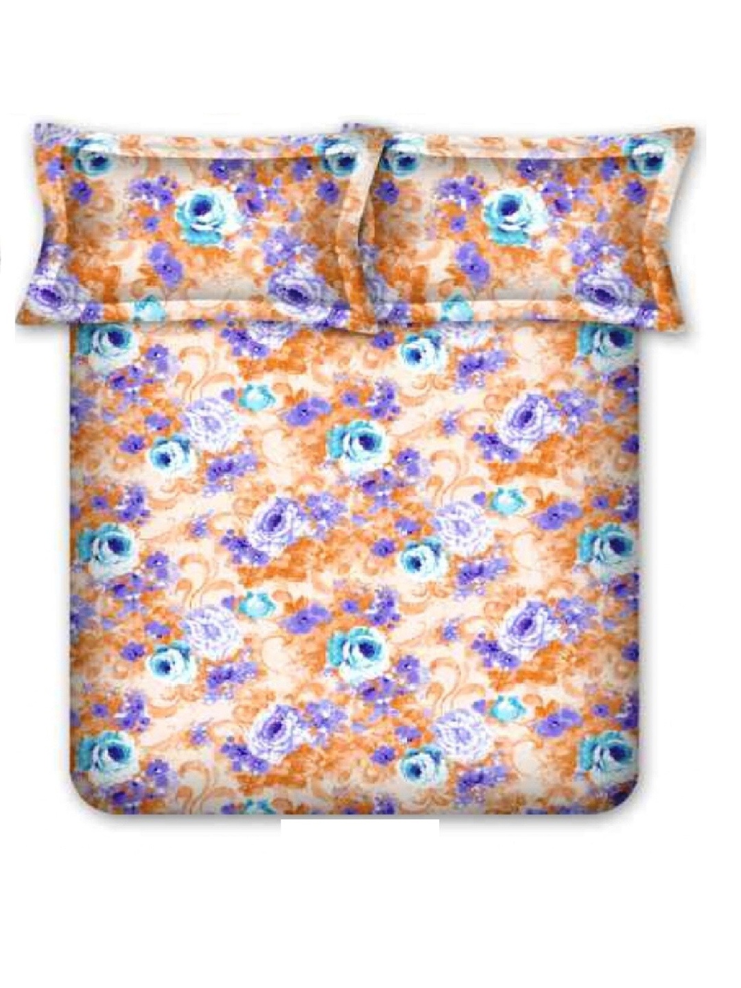 

BOMBAY DYEING Floral 120 TC Single Bedsheet with 1 Pillow Covers, White