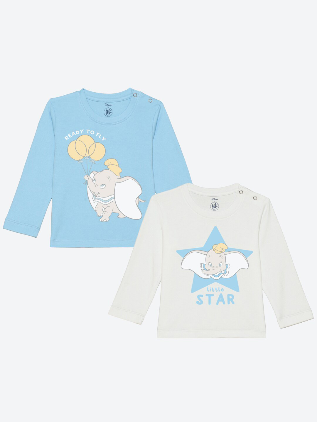 

YK Disney Infant Boys Pack of 2 Dumbo Printed T-shirts, Blue