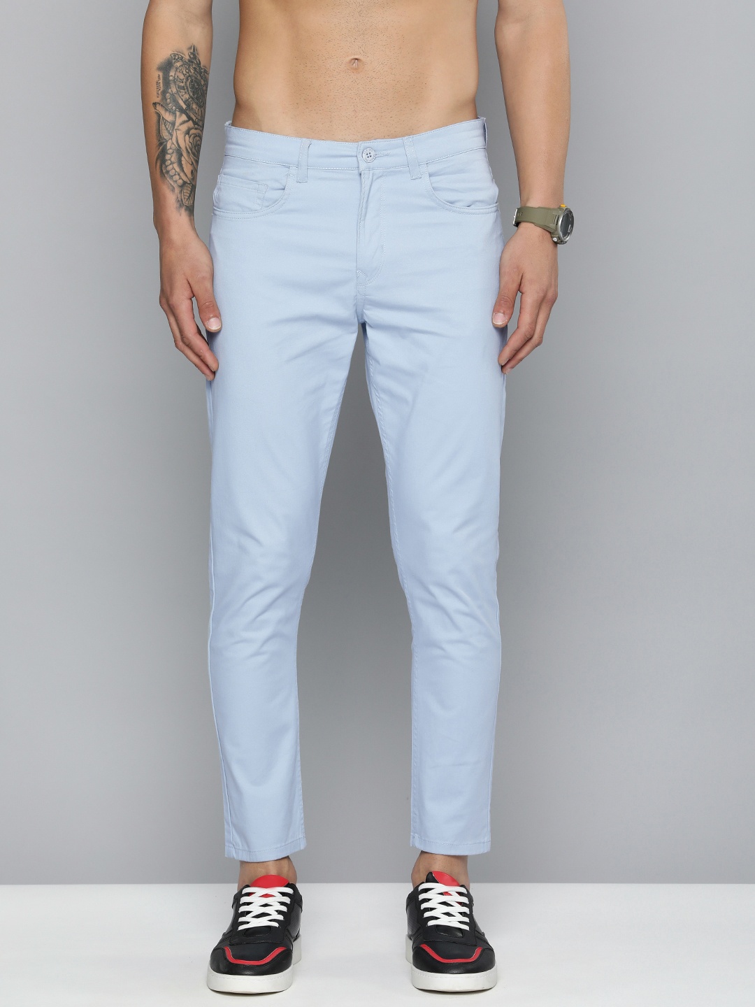 

Flying Machine Men Slim Fit Chinos, Blue
