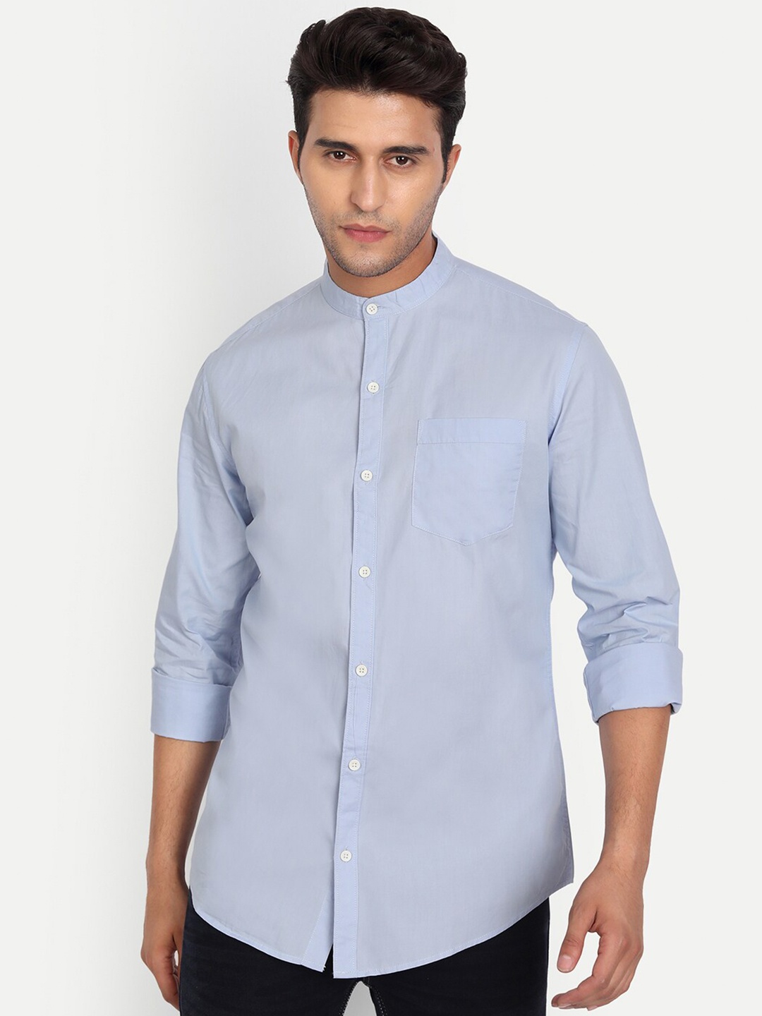

DEZANO Men Solid Comfort Casual Shirt, Blue