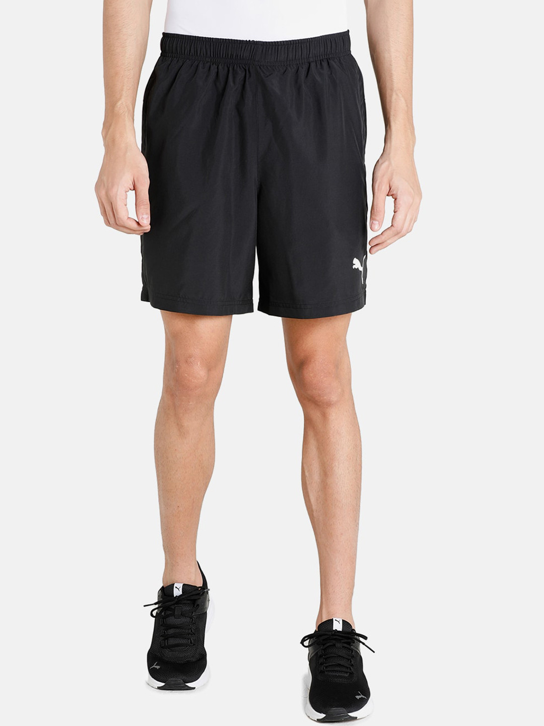 

Puma Men Black Active Regular Fit Woven Sports Shorts 60580501