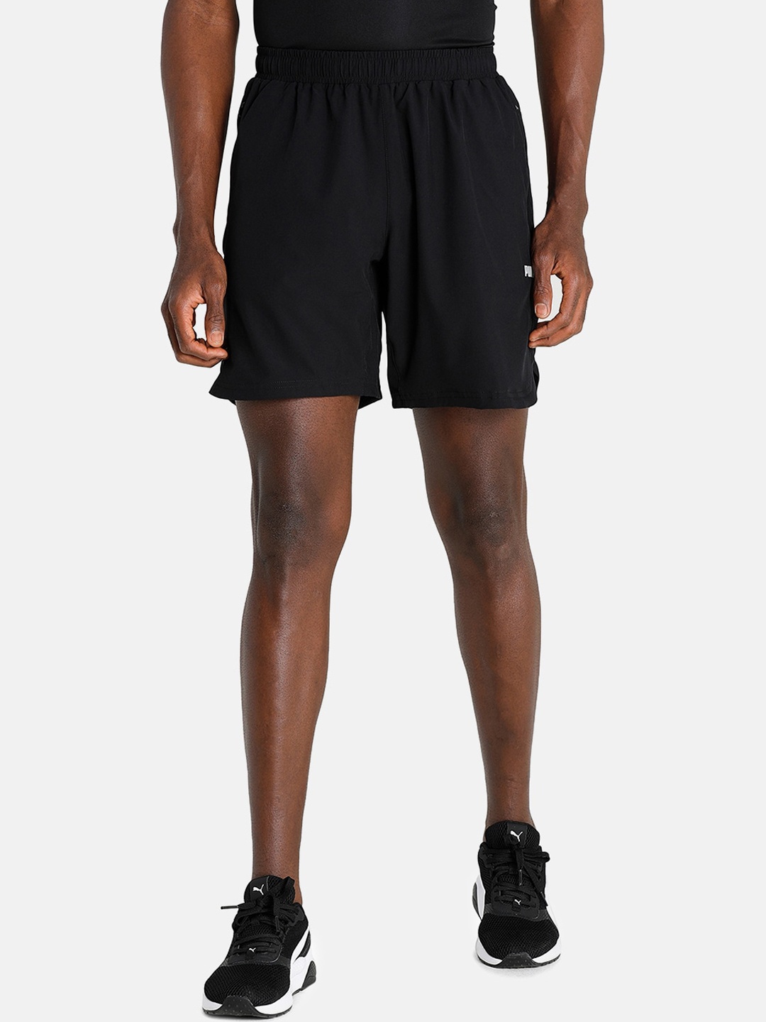 

Puma Men Black Slim Fit Outdoor Sports Shorts