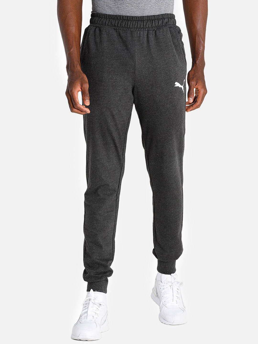 

PUMA Men Charcoal Grey Graphic Track Pants