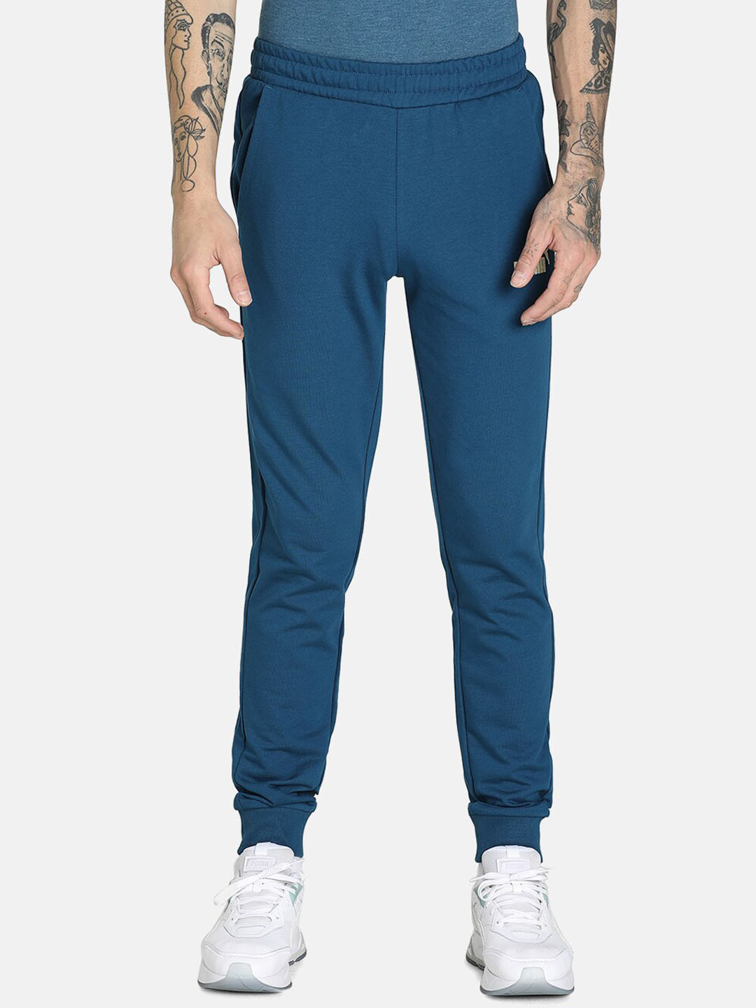

Puma Men Blue Criss-Cross Logo Trackpant