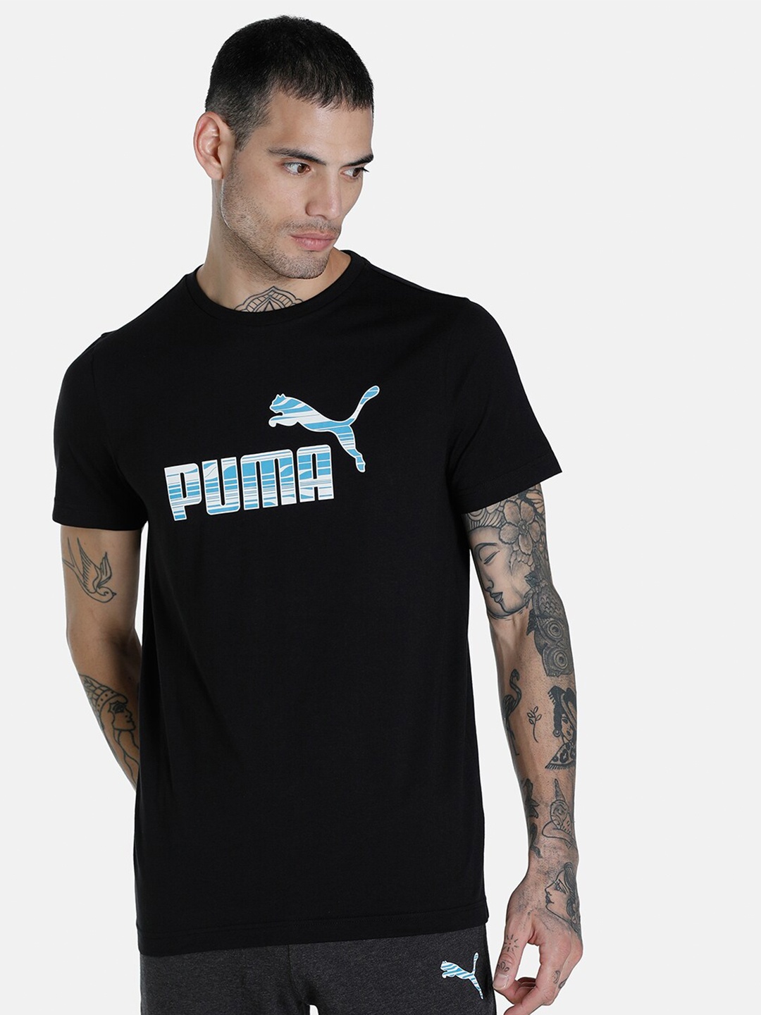 

Puma Brand Logo Printed Slim-Fit T-shirt, Black