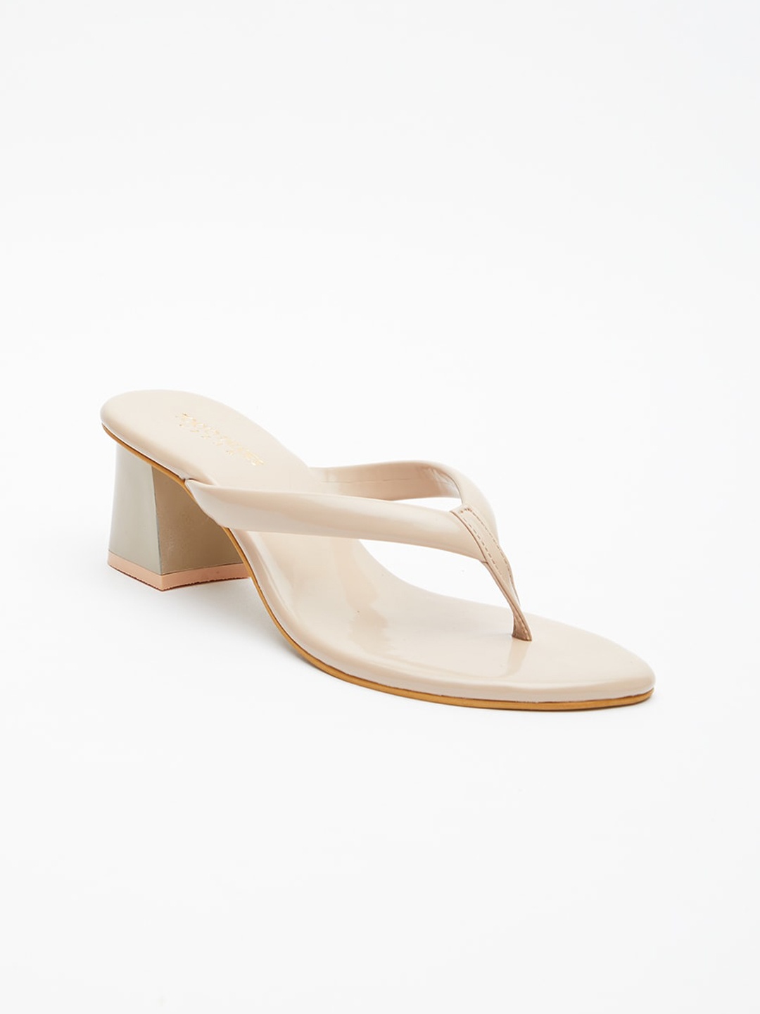 

Tokyo Talkies Beige Open Toe Block Heels