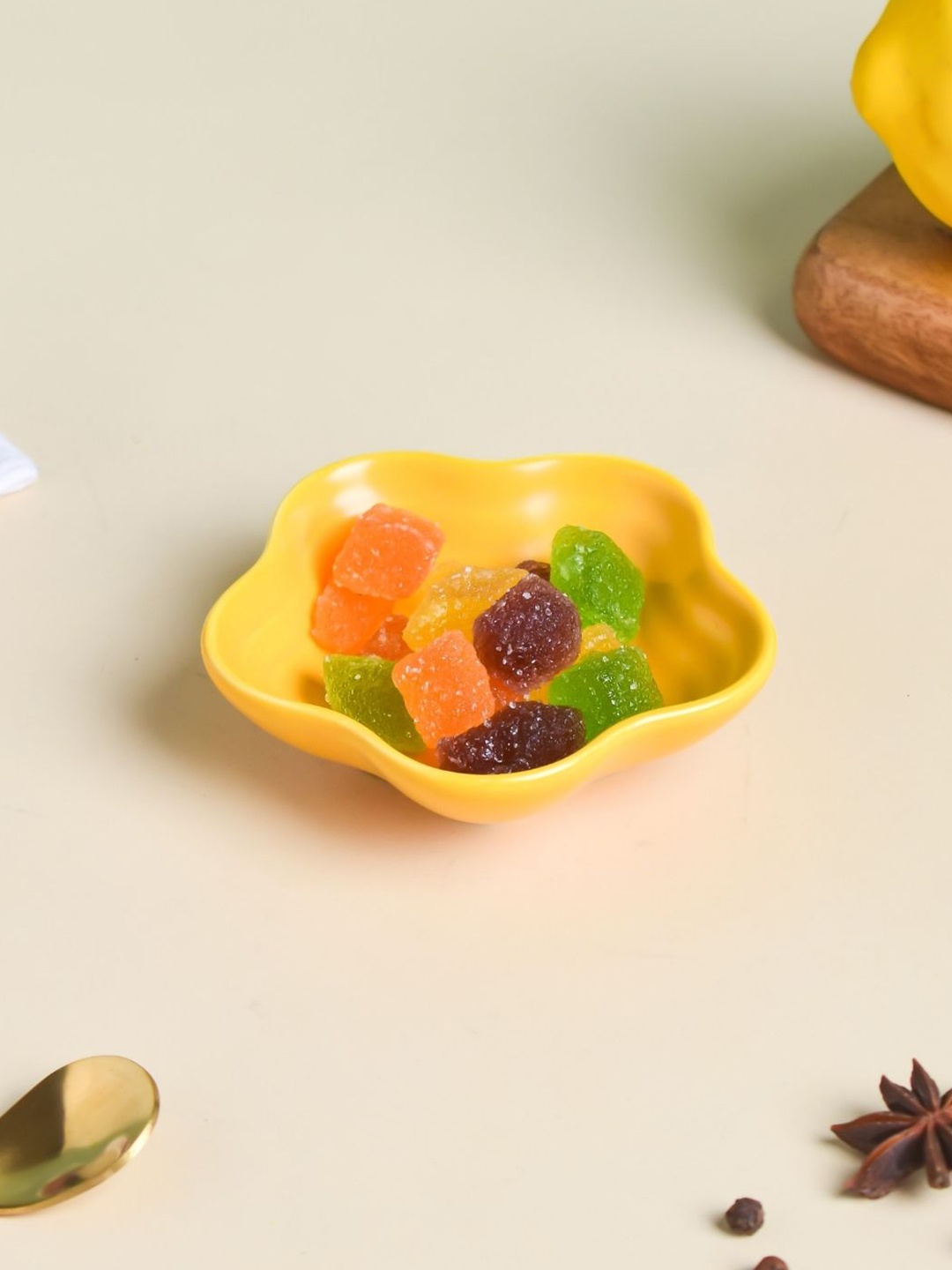 

Nestasia Yellow Microwave Safe Ceramic Glossy Dip Bowl 50 ml