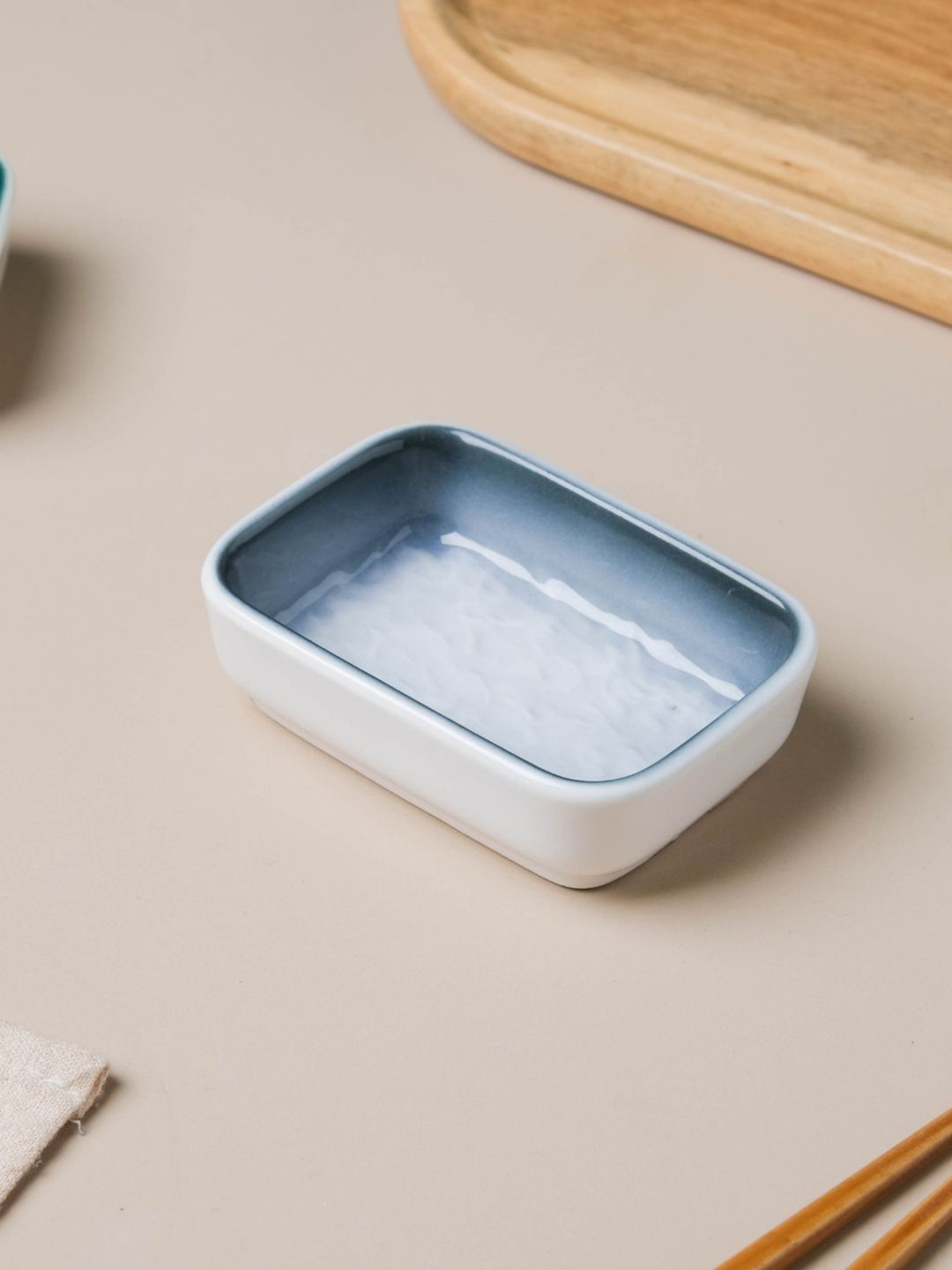 

Nestasia Blue & White Microwave Safe Glossy Ceramic Dip Bowl 50 ml