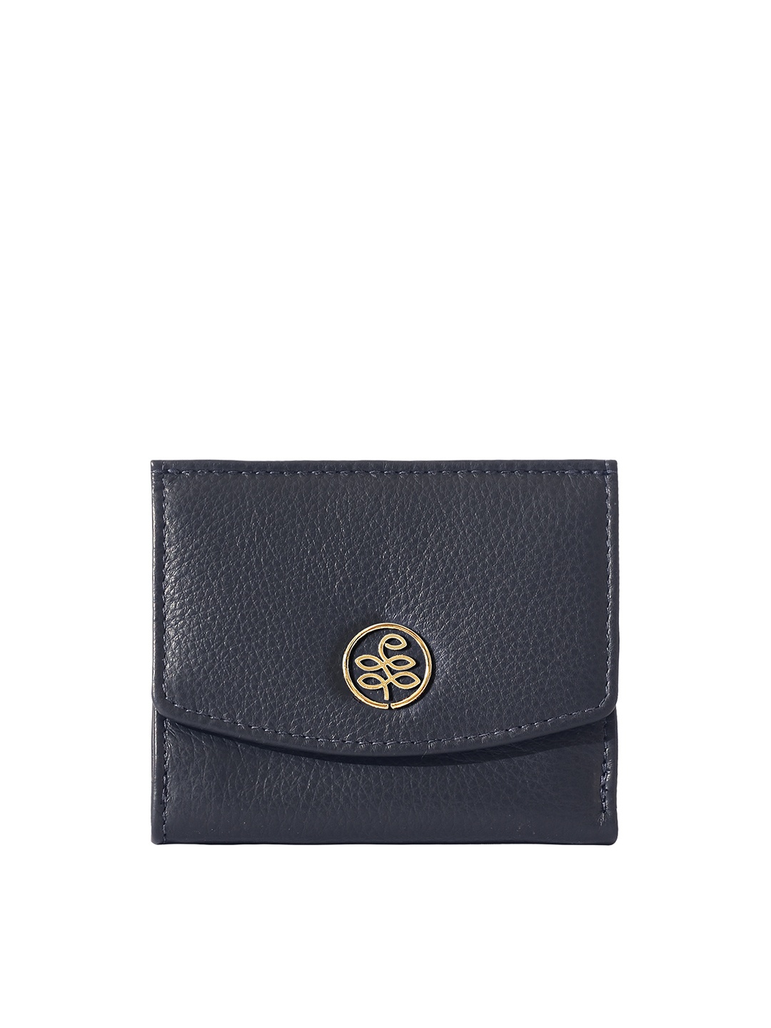 

Eske Women Navy Blue Leather Two Fold Wallet