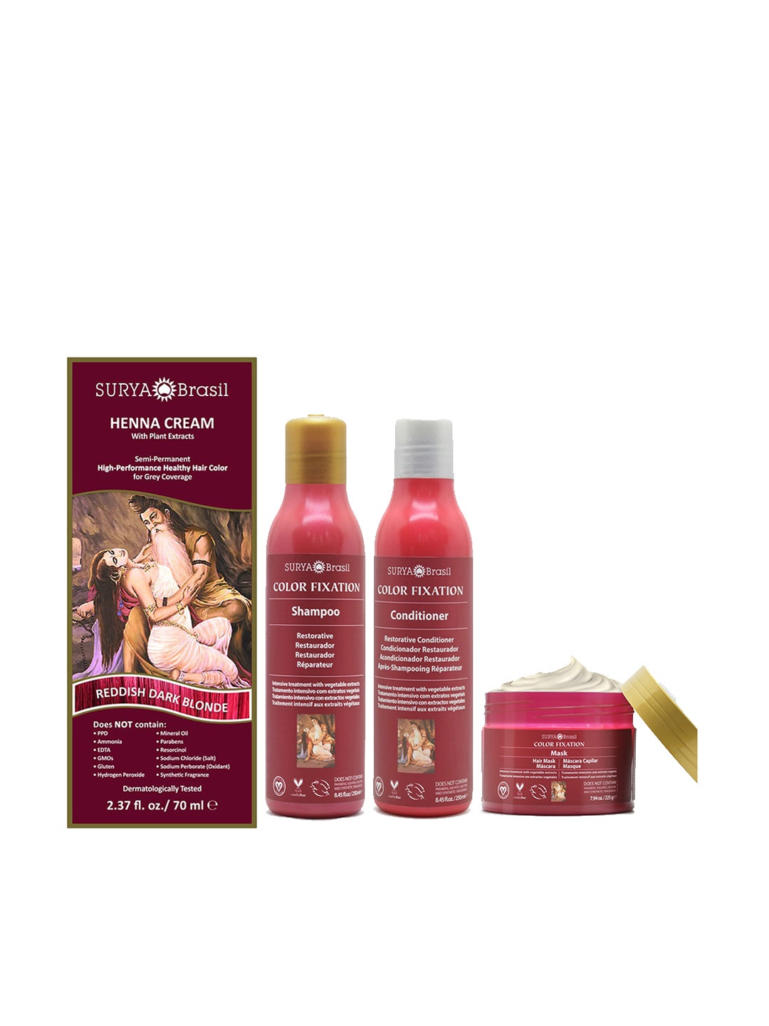 

SURYA Brasil Hair Care Kit- Reddish Dark Blonde, Red