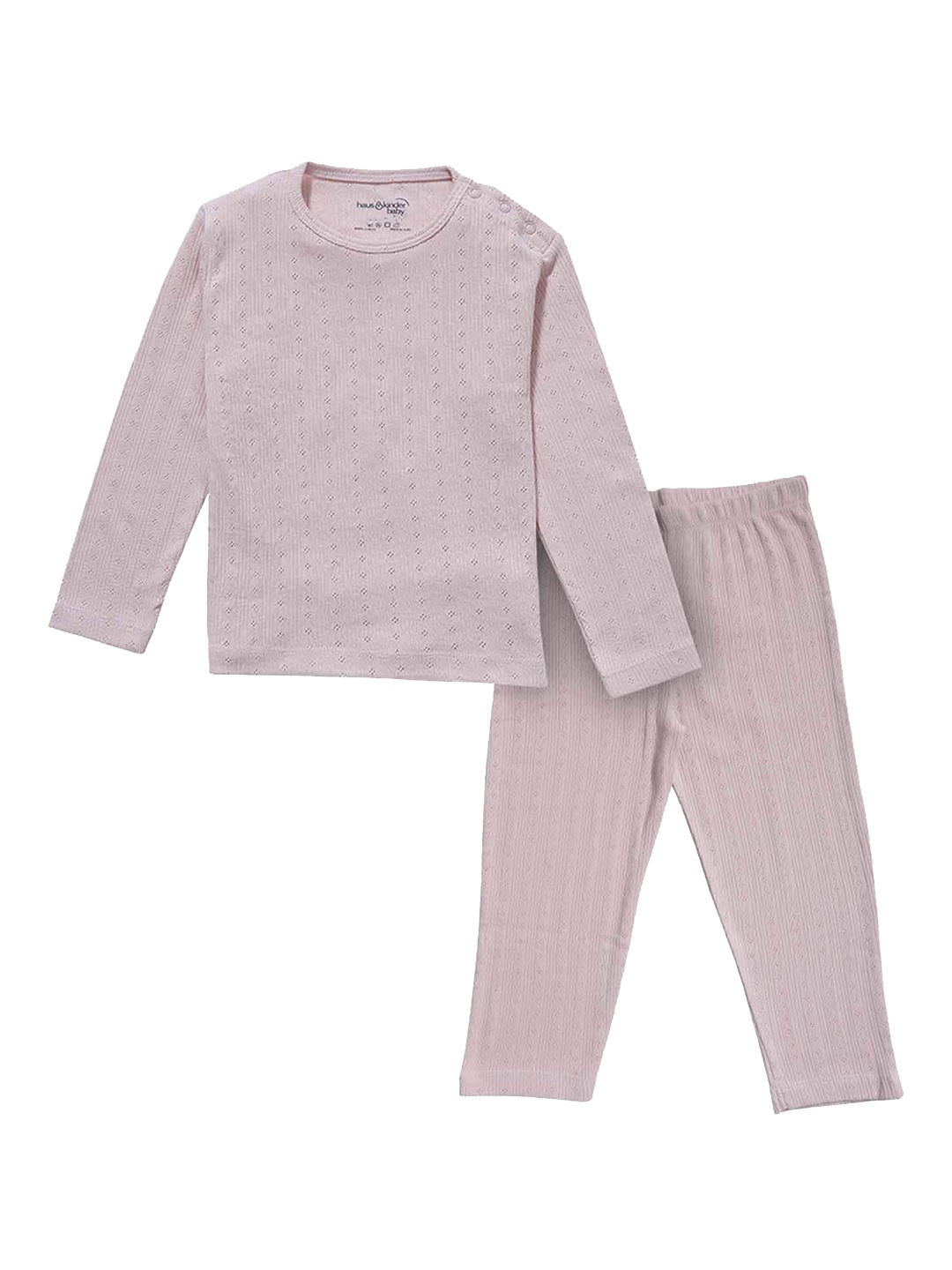 

haus & kinder Unisex Kids Lavender Pure Cotton T-shirt with Trousers